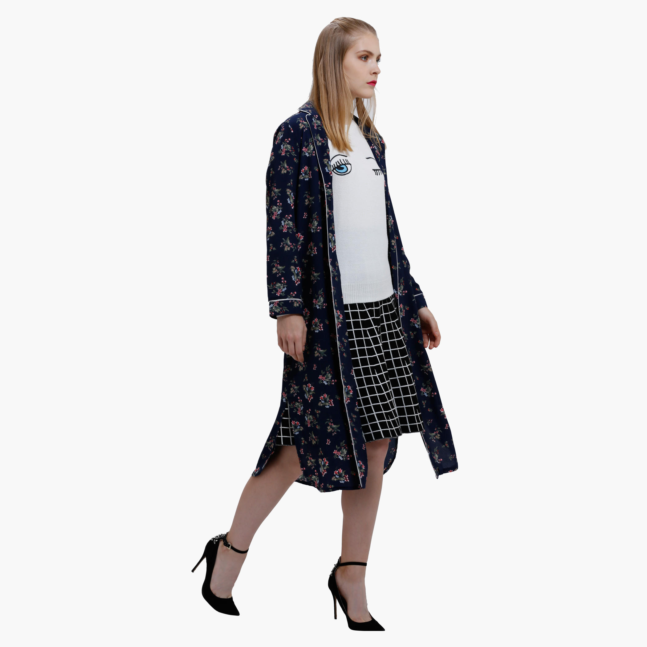 Printed Longline Jacket with Long Sleeves-women-winterwear-cardigansandjumpers-cardigans-image-3