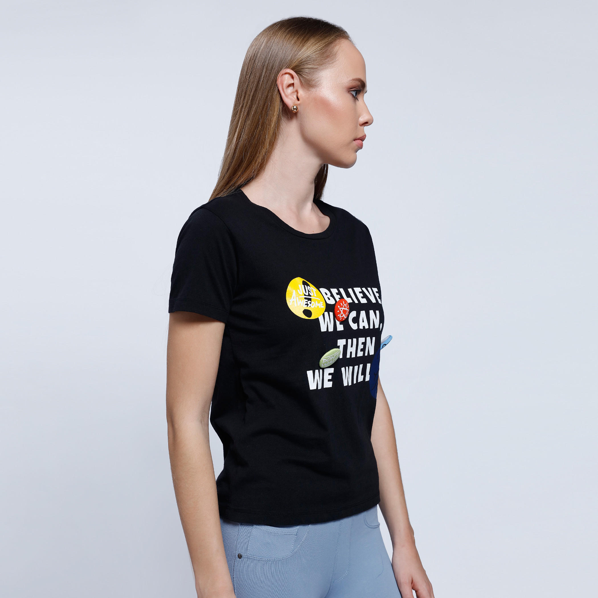 2Xtremz Printed T-Shirt with Round Neck and Short Sleeves-women-clothing-tshirts-image-3