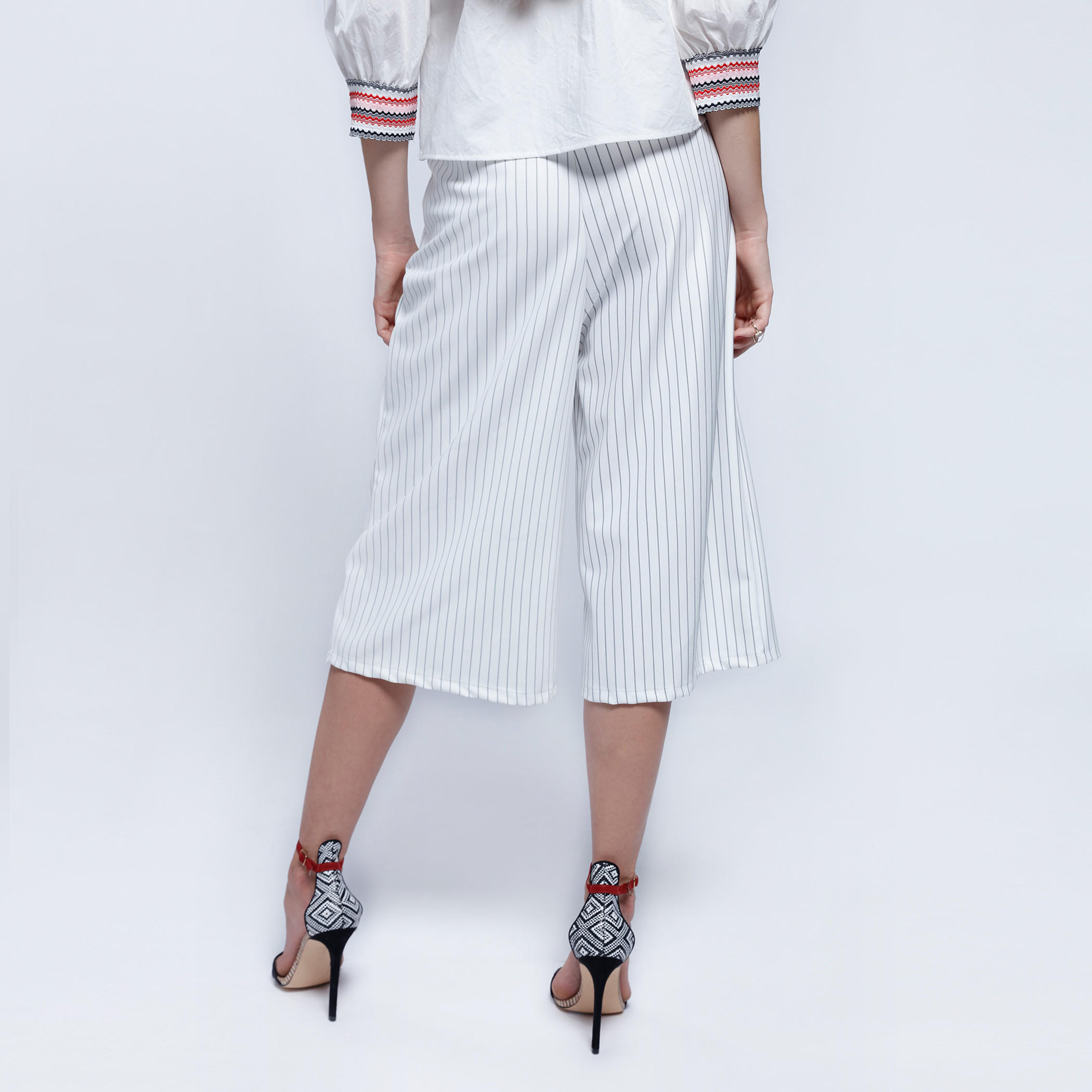 2Xtremz Striped Palazzo Pants with Elasticised Waistband-women-clothing-bottoms-trousers-image-2