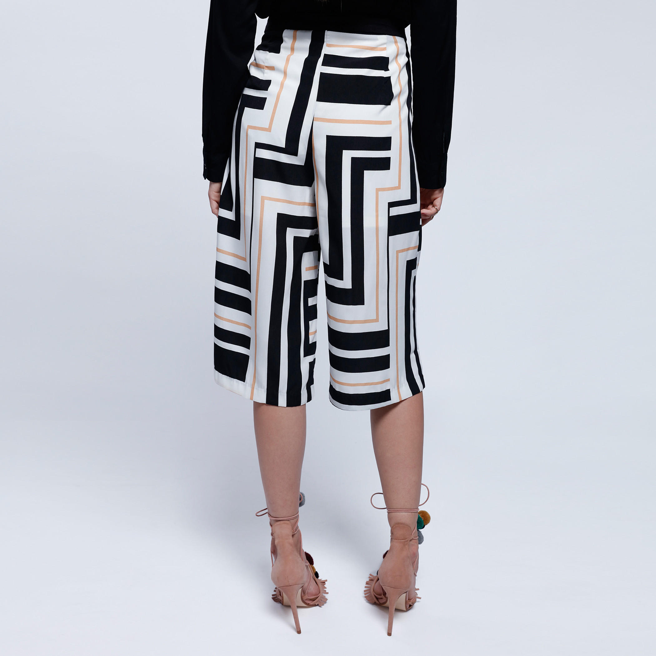 2Xtremz Geometric Pattern Palazzo Pants with Elasticised Waistband-women-clothing-bottoms-trousers-image-2