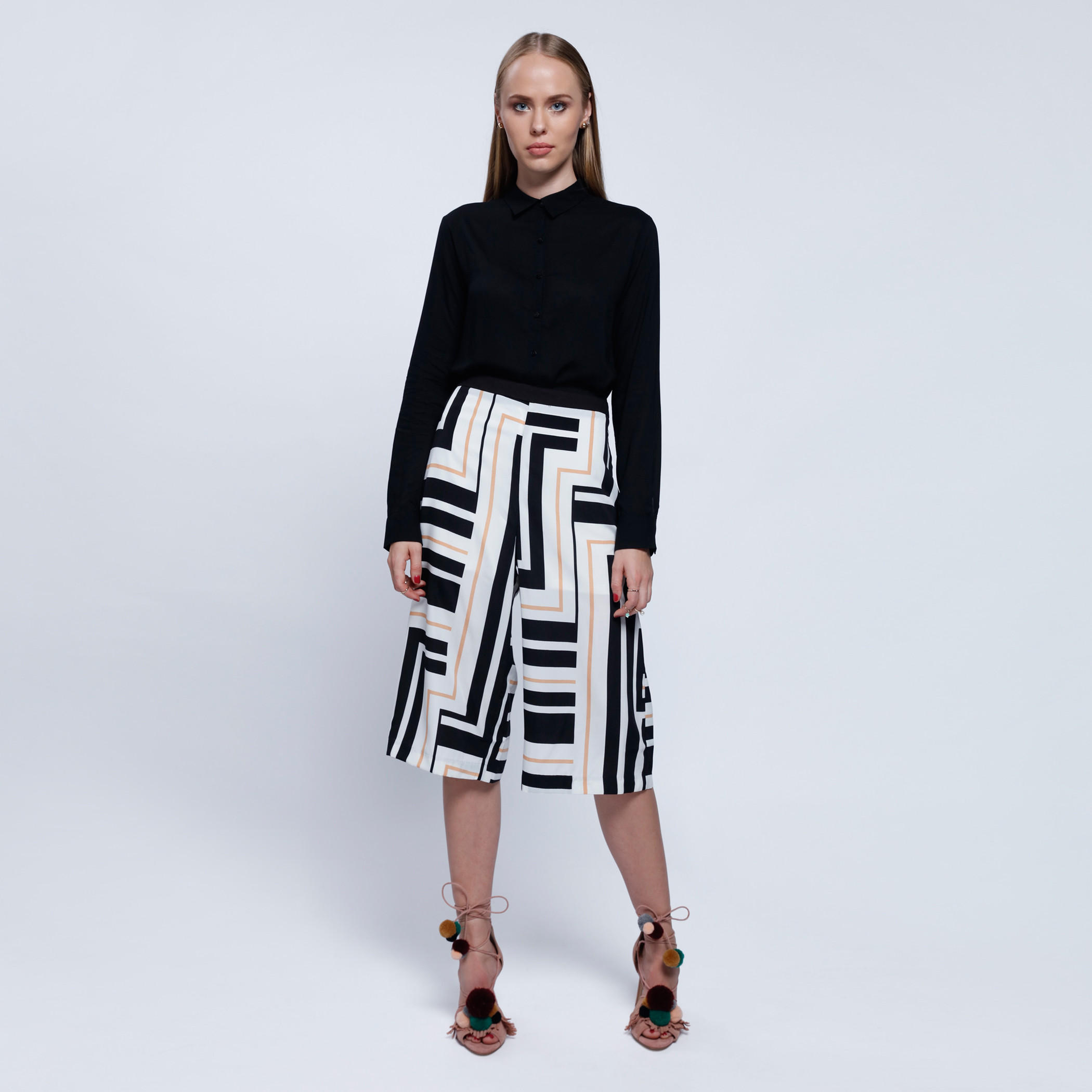 2Xtremz Geometric Pattern Palazzo Pants with Elasticised Waistband-women-clothing-bottoms-trousers-image-5
