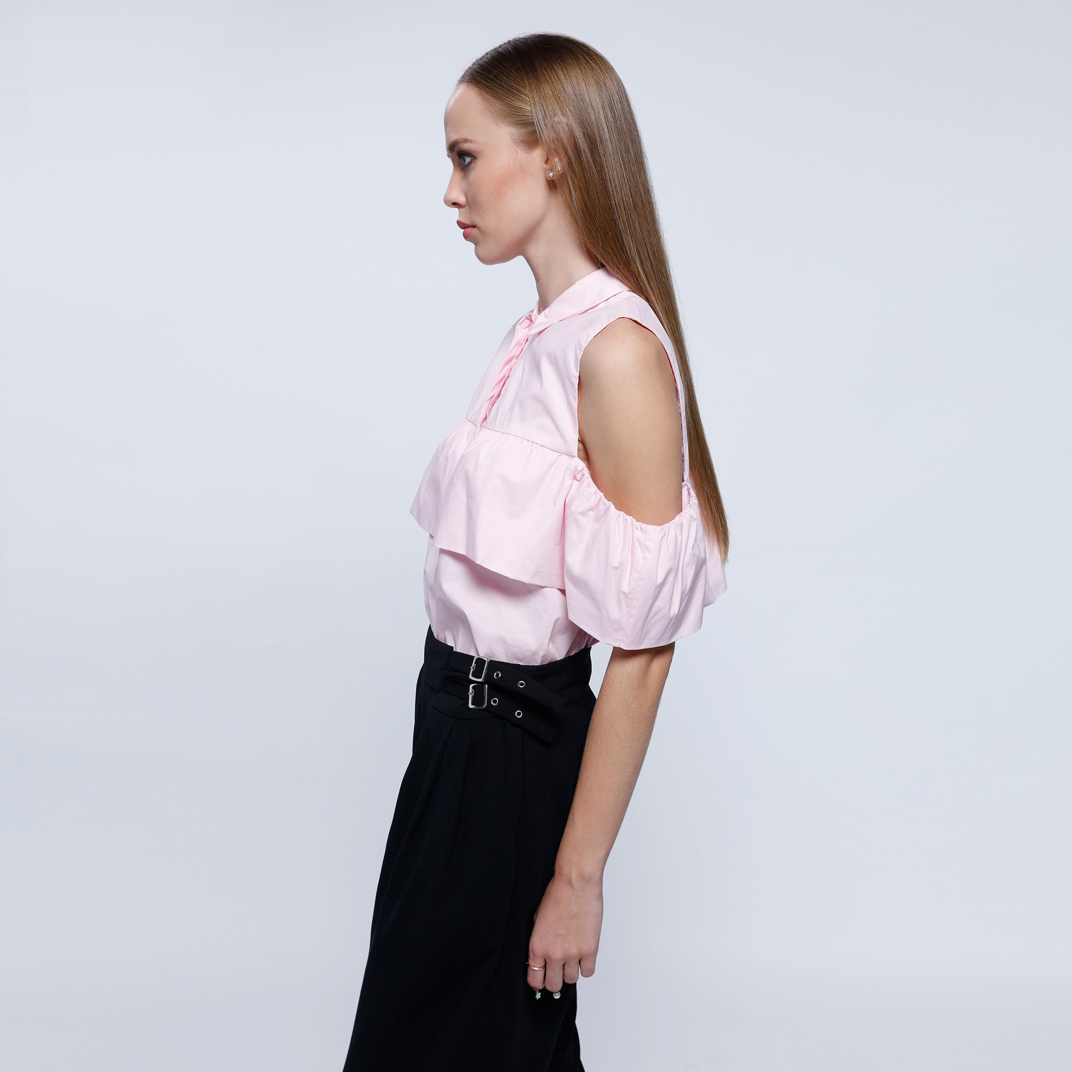2Xtremz Cold Shoulder Shirt with Ruffle Pattern-women-clothing-shirtsandblouses-blouses-image-3