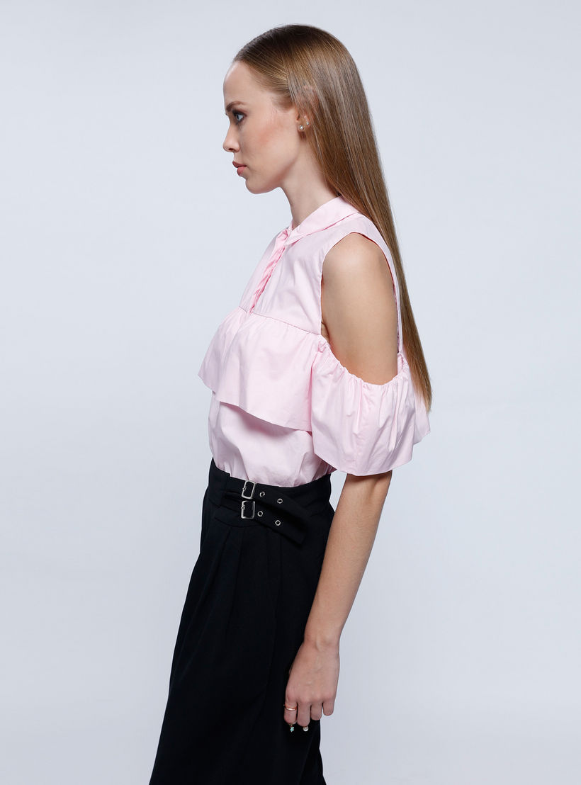 2Xtremz Cold Shoulder Shirt with Ruffle Pattern-women-clothing-shirtsandblouses-blouses-image-3