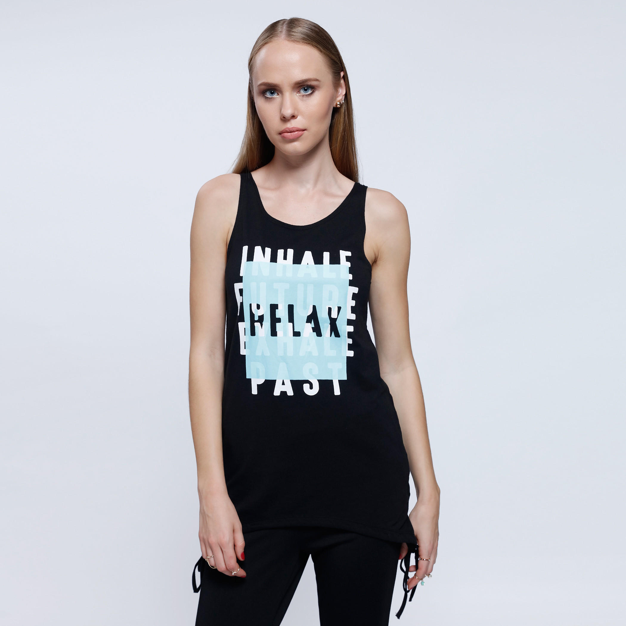2Xtremz Sleeveless Graphic Print T-Shirt with Tie Up-women-clothing-tshirts-image-6