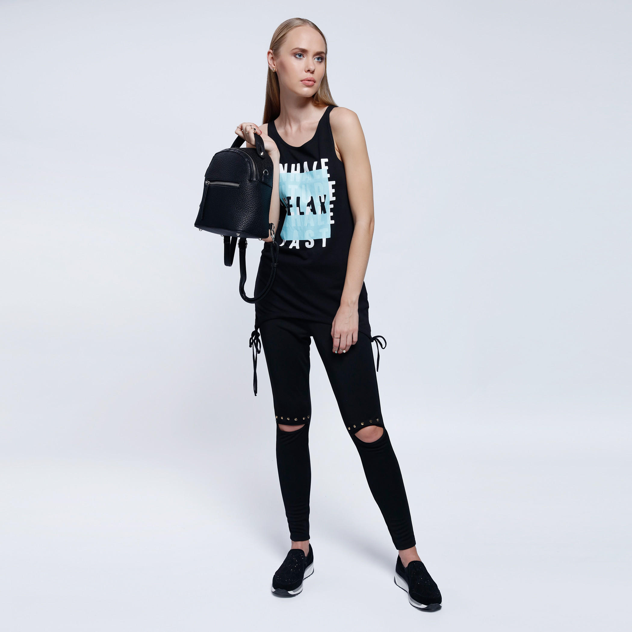 2Xtremz Sleeveless Graphic Print T-Shirt with Tie Up-women-clothing-tshirts-image-10