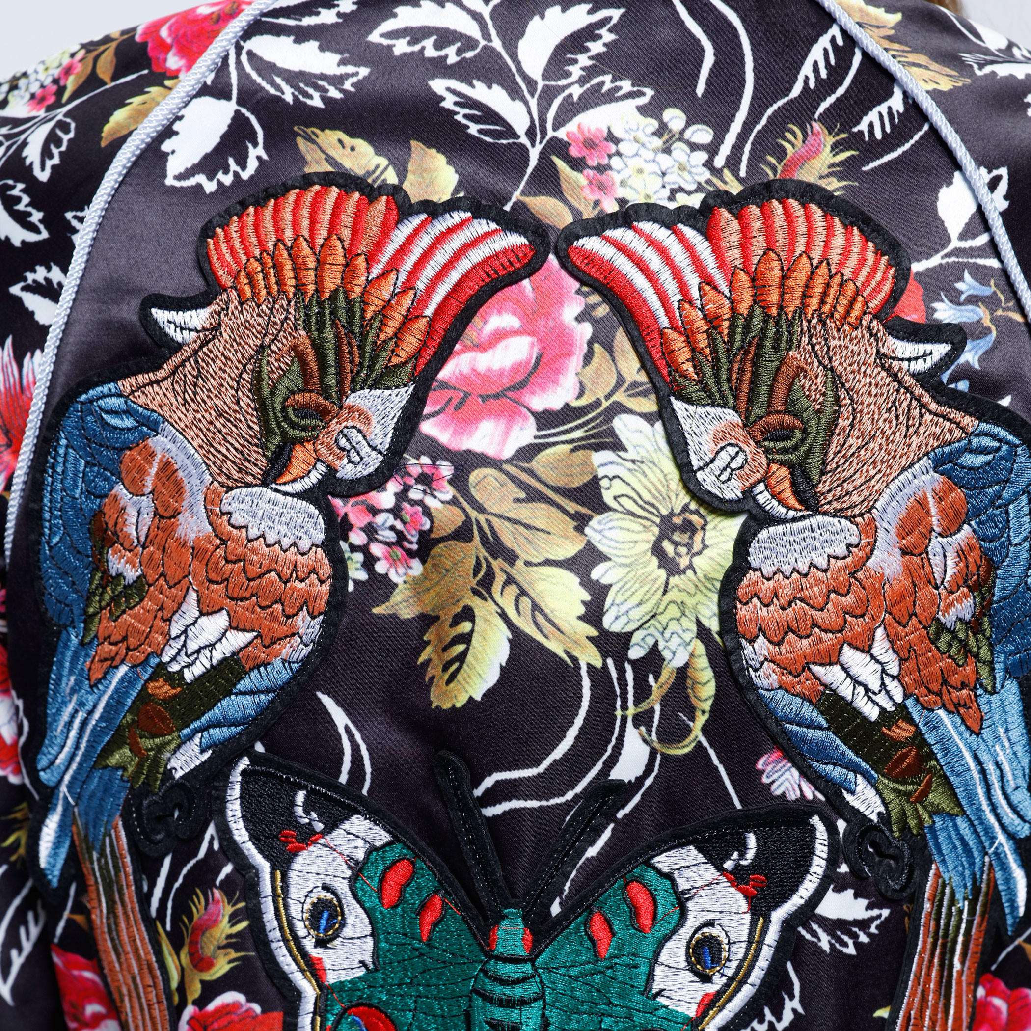 2Xtremz Printed Blouson Jacket with Embroidery Applique and Long Sleeves-women-winterwear-coatsandjackets-jackets-image-4