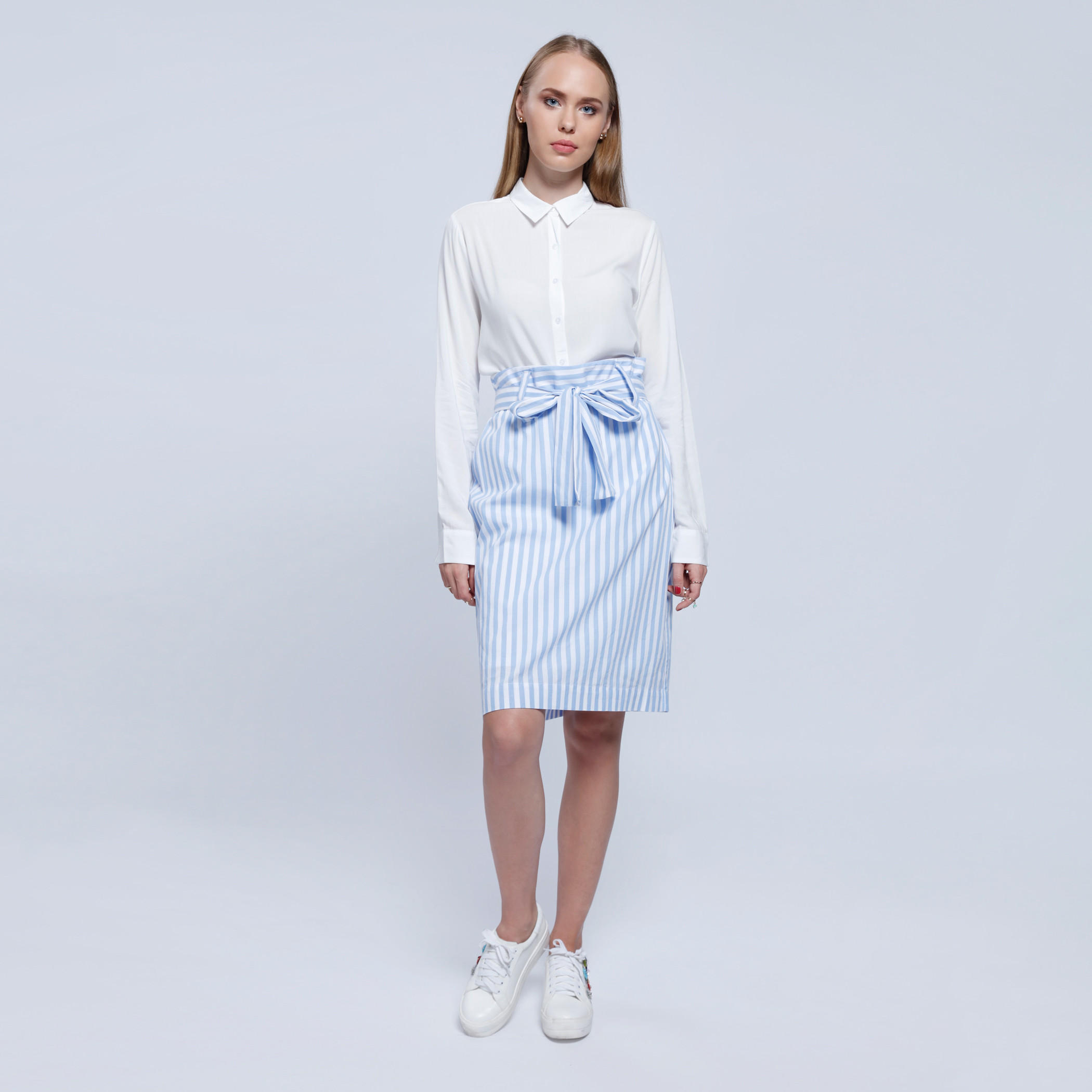 2Xtremz Striped Skirt with Tie Up Belt-women-clothing-bottoms-skirts-image-5