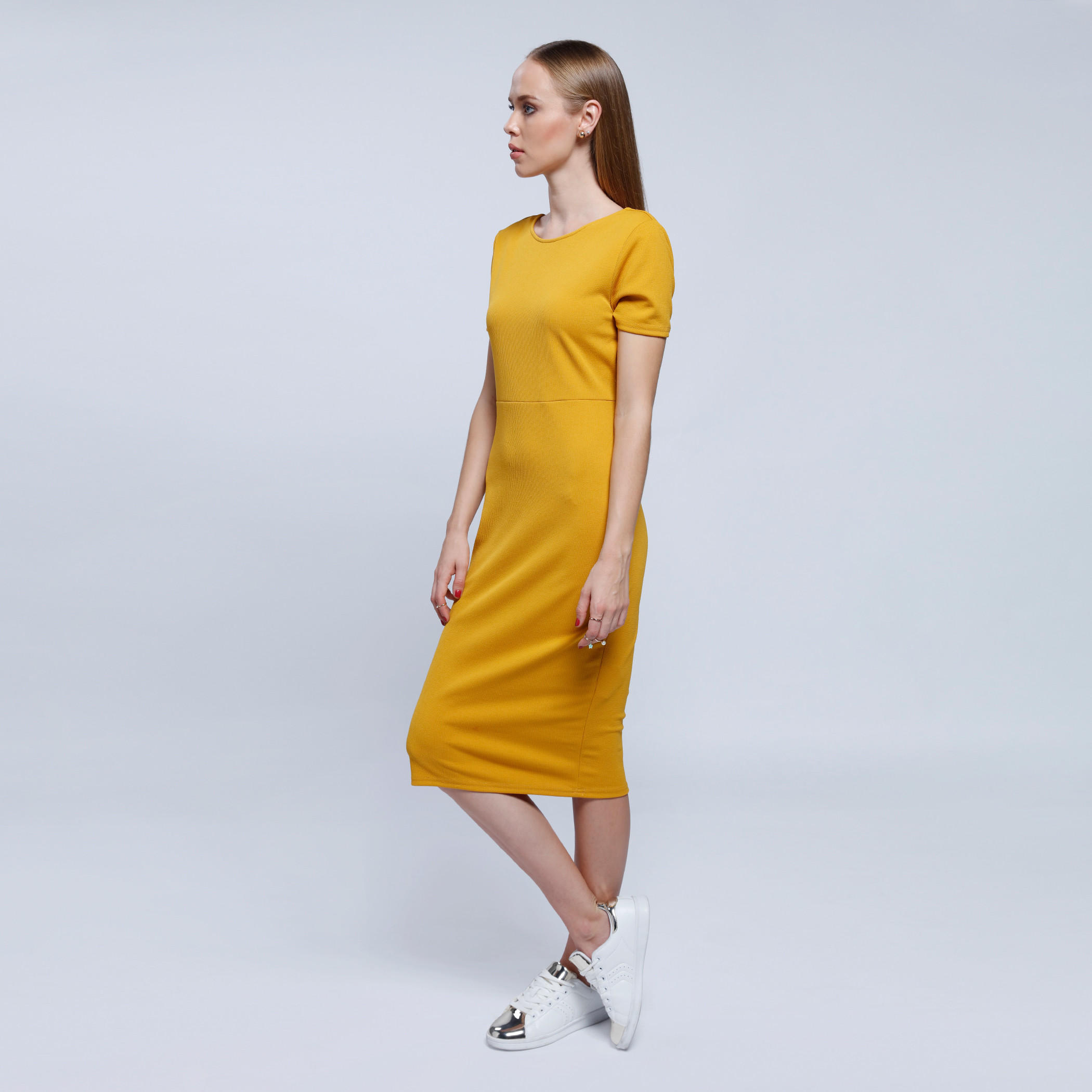 2Xtremz Bodycon Maxi Dress With Round Neck and Short Sleeves-women-clothing-dresses-image-3