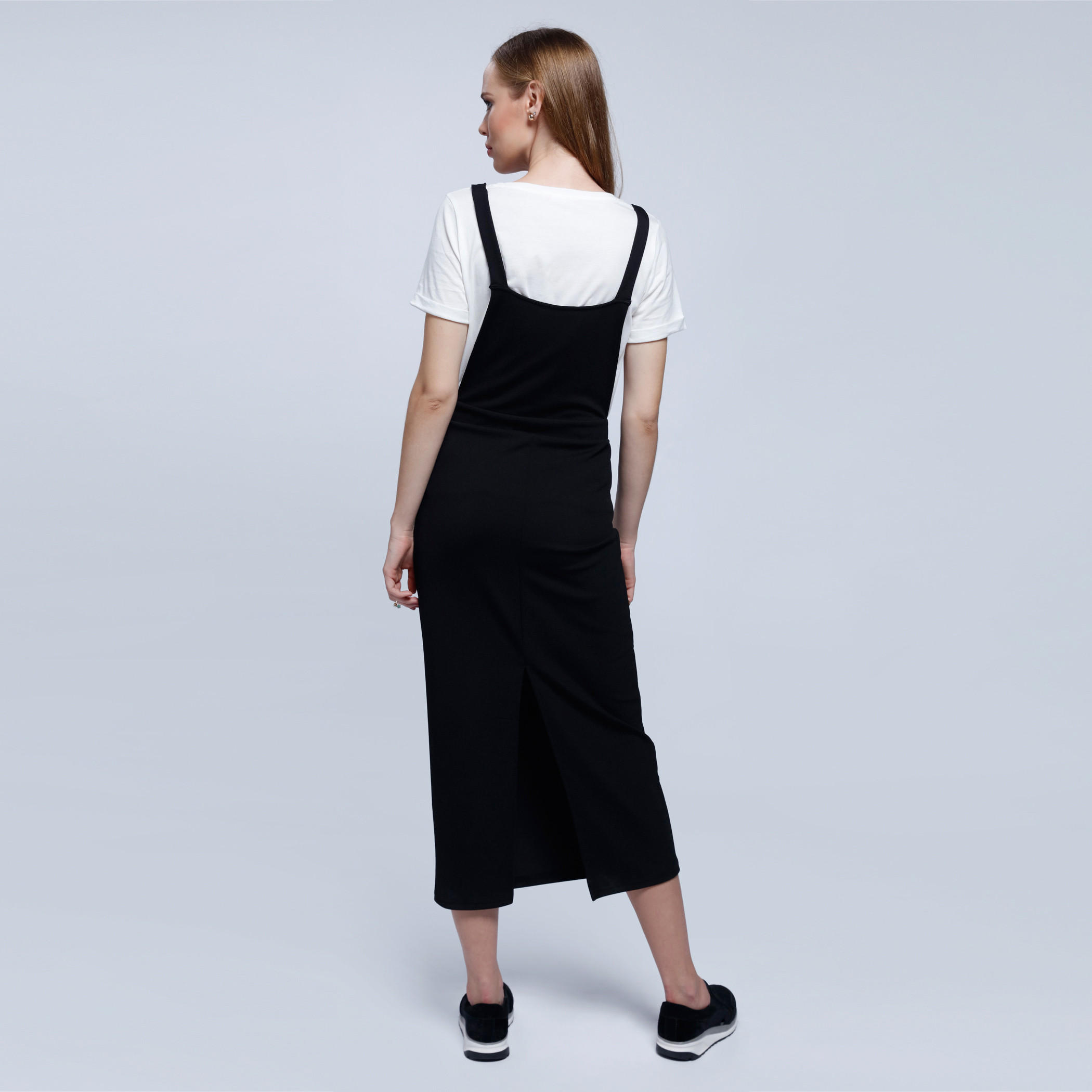 2Xtremz Pinafore Dress with Adjustable Straps and Back Slit-women-clothing-dresses-image-2