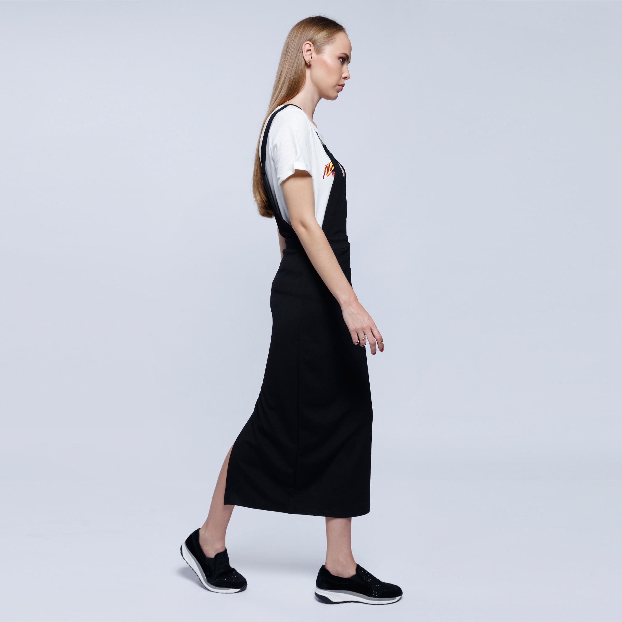 2Xtremz Pinafore Dress with Adjustable Straps and Back Slit-women-clothing-dresses-image-3