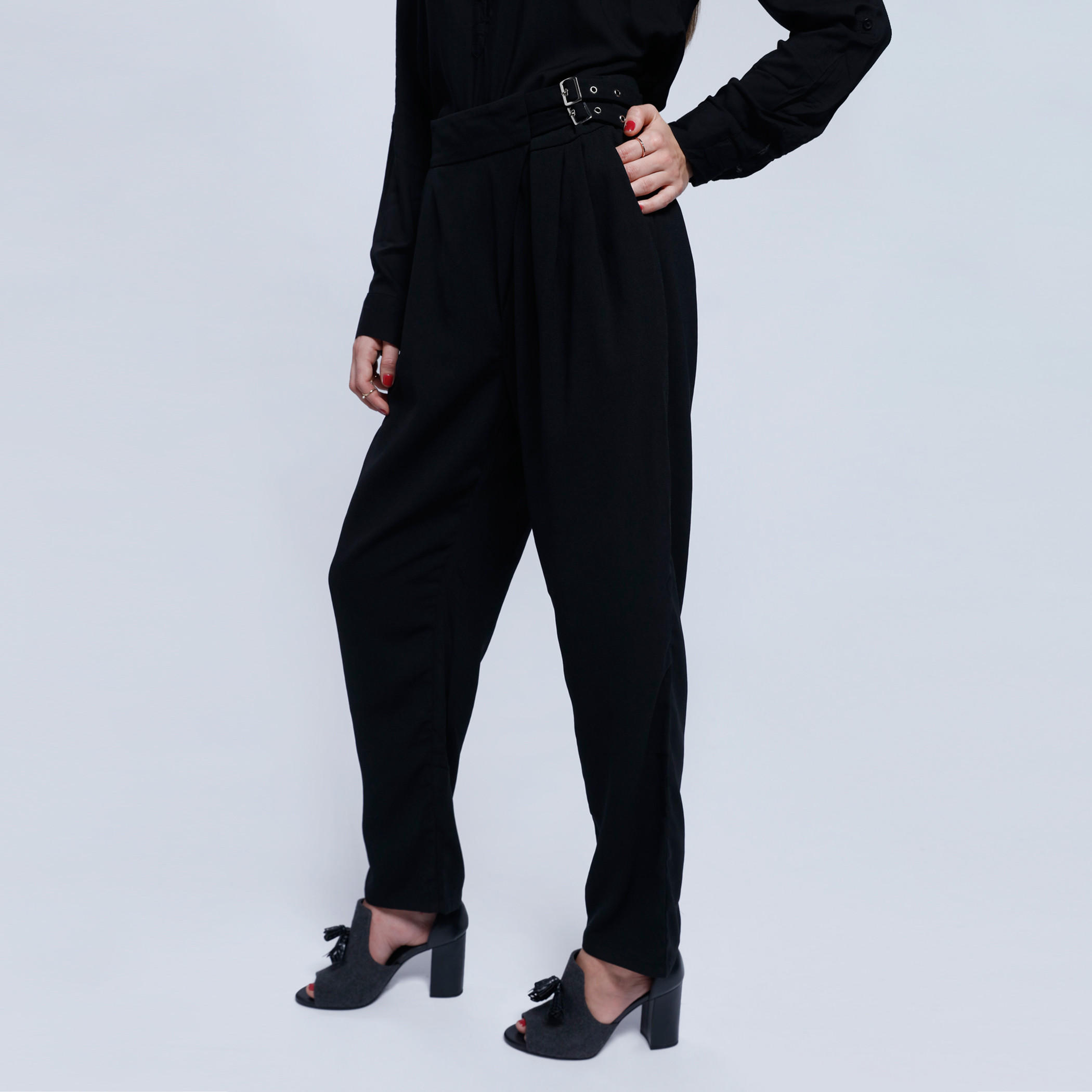 2Xtremz Wrap Trousers With Double Buckle Detail-women-clothing-bottoms-trousers-image-3
