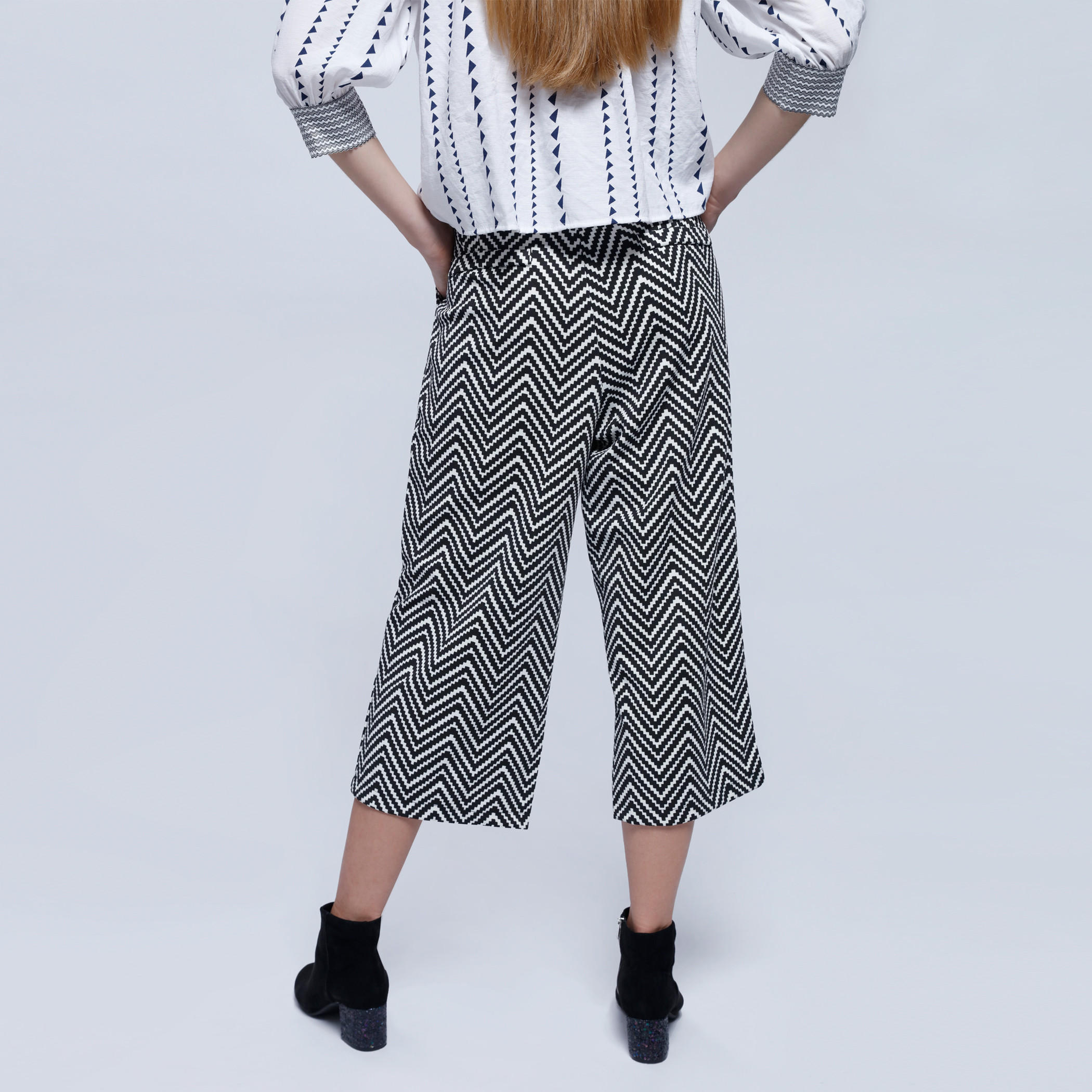 2Xtremz Chevron Print Culotte Pants with Button Closure-women-clothing-bottoms-trousers-image-2