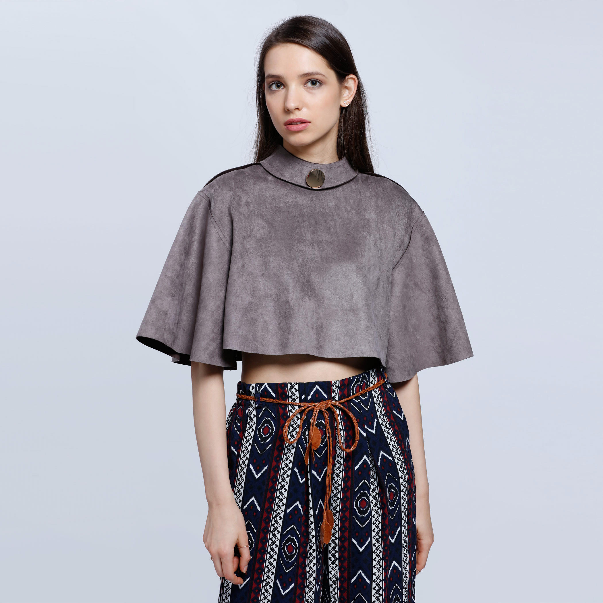 Crop Suede Boxy Top with Button Embellishment-women-clothing-shirtsandblouses-blouses-image-10