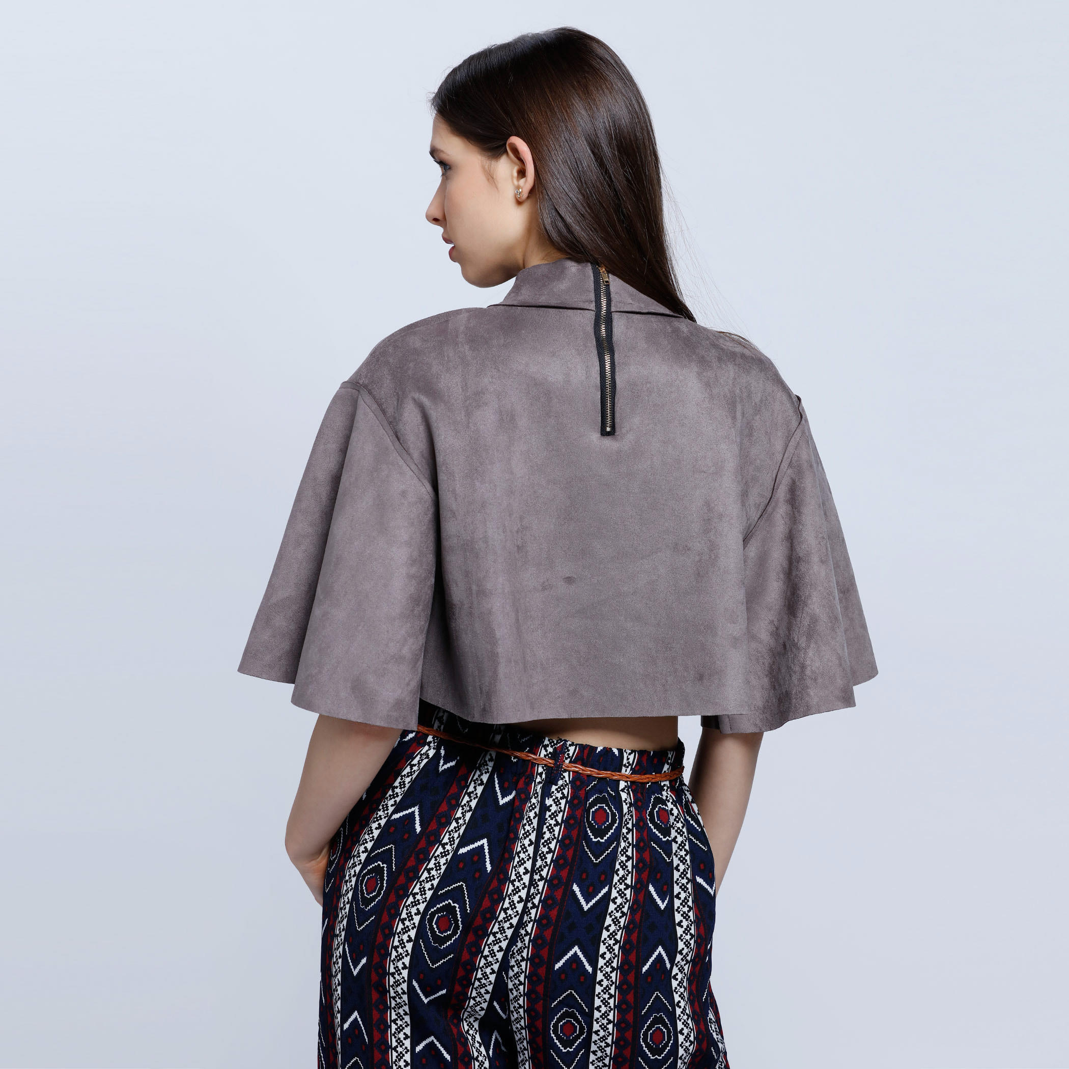 Crop Suede Boxy Top with Button Embellishment-women-clothing-shirtsandblouses-blouses-image-9