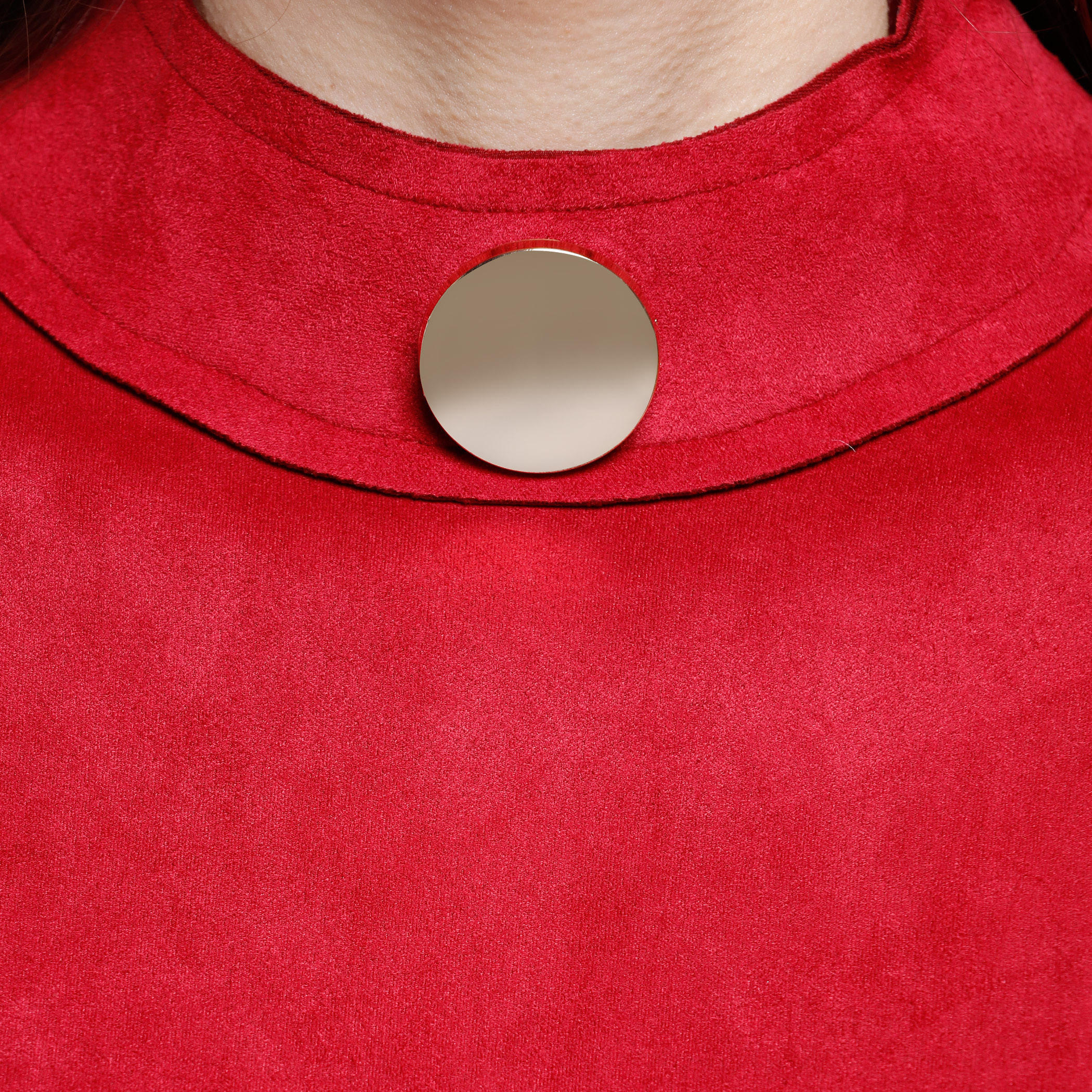 Crop Suede Boxy Top with Button Embellishment-women-clothing-shirtsandblouses-blouses-image-2