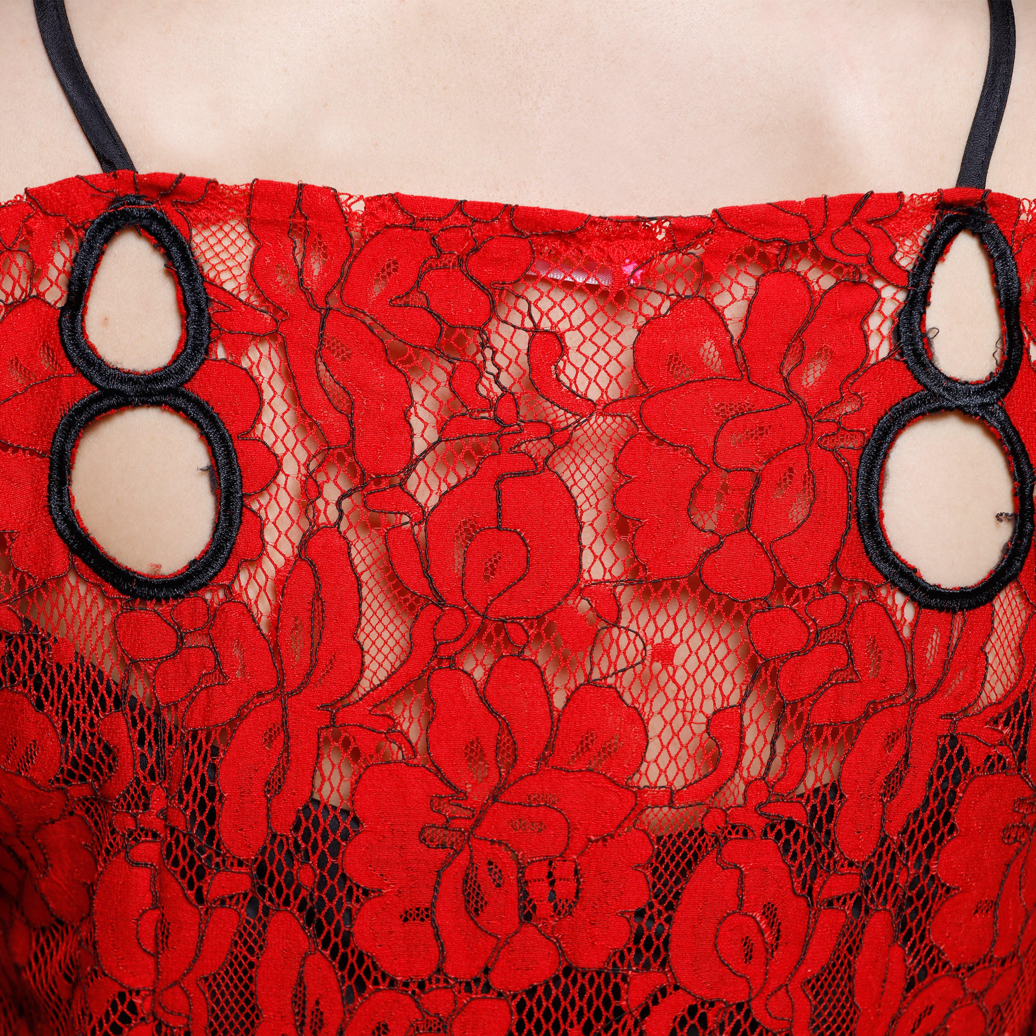 Lace Off Shoulder Dress With Straps-women-clothing-dresses-image-4