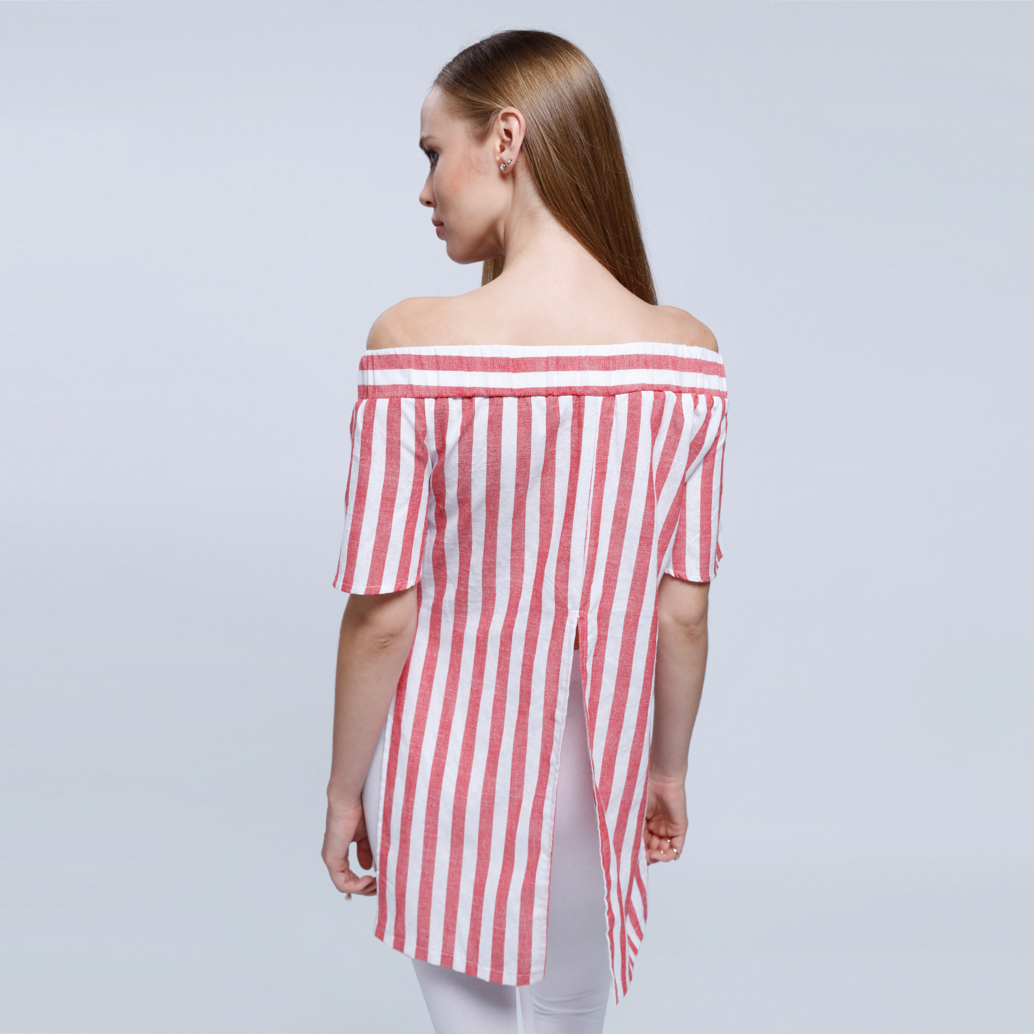 2Xtremz Striped Off Shoulder Top with Slits-women-clothing-shirtsandblouses-blouses-image-2