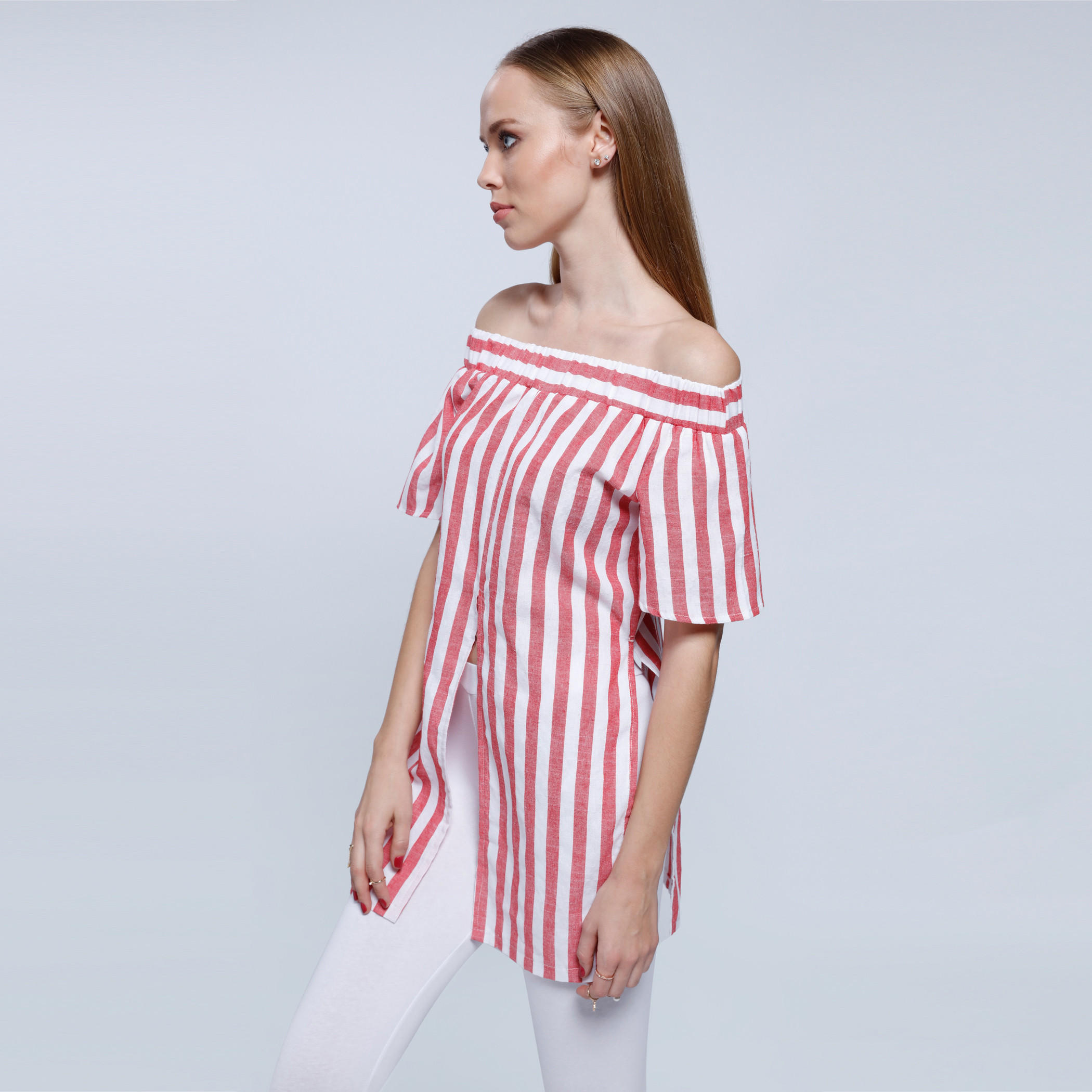 2Xtremz Striped Off Shoulder Top with Slits-women-clothing-shirtsandblouses-blouses-image-3