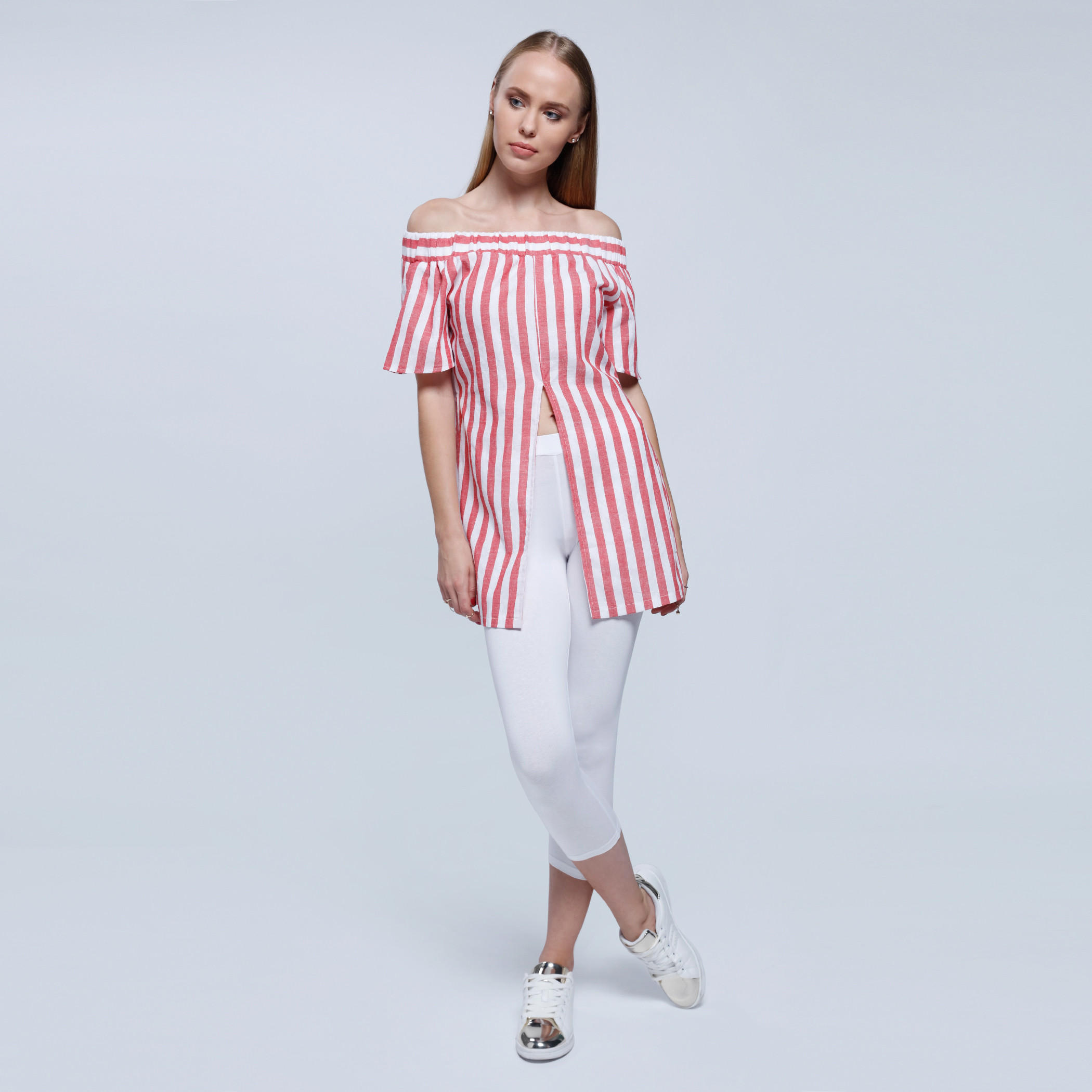 2Xtremz Striped Off Shoulder Top with Slits-women-clothing-shirtsandblouses-blouses-image-5