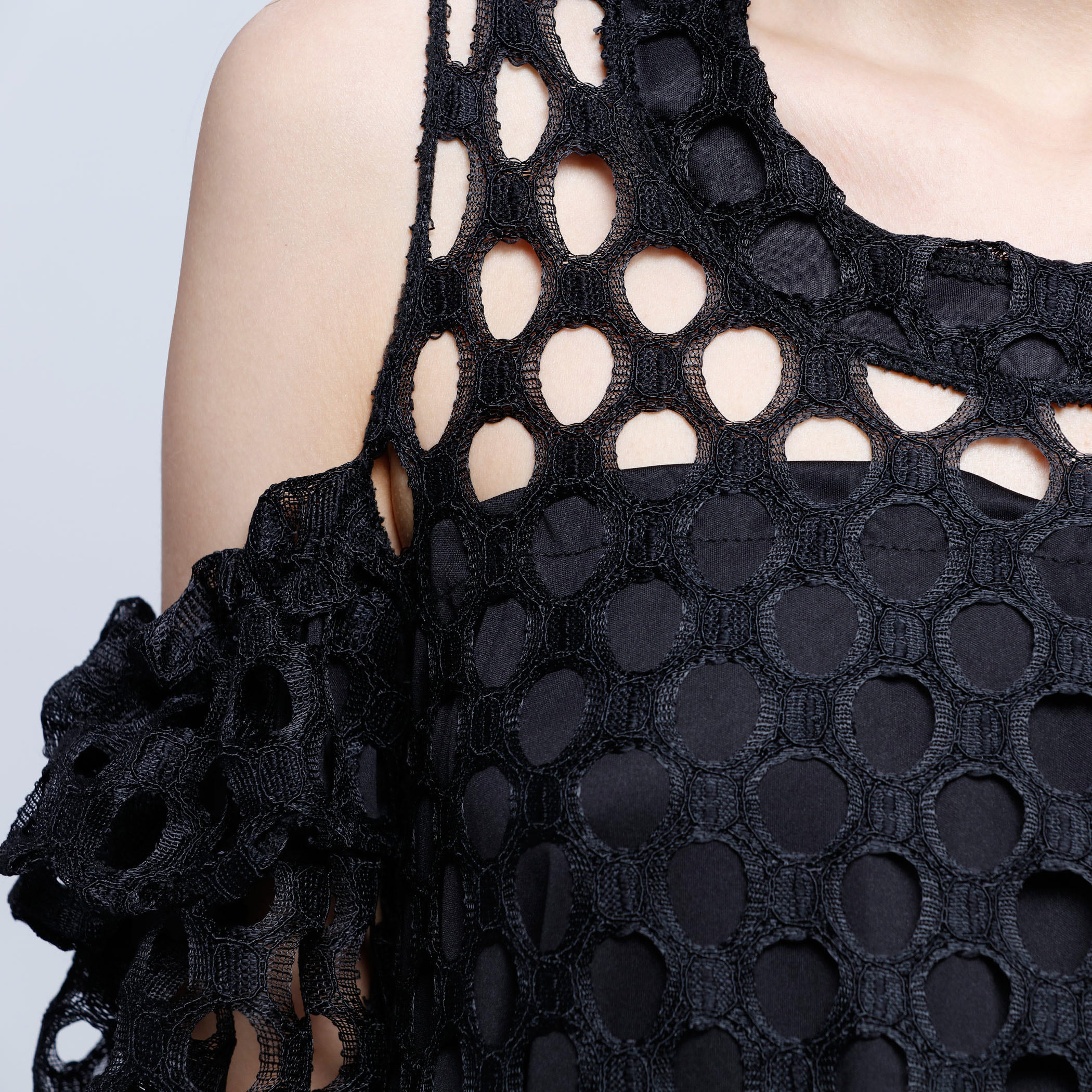 Open Knit Cut-Out Shoulder Dress-women-clothing-dresses-image-4