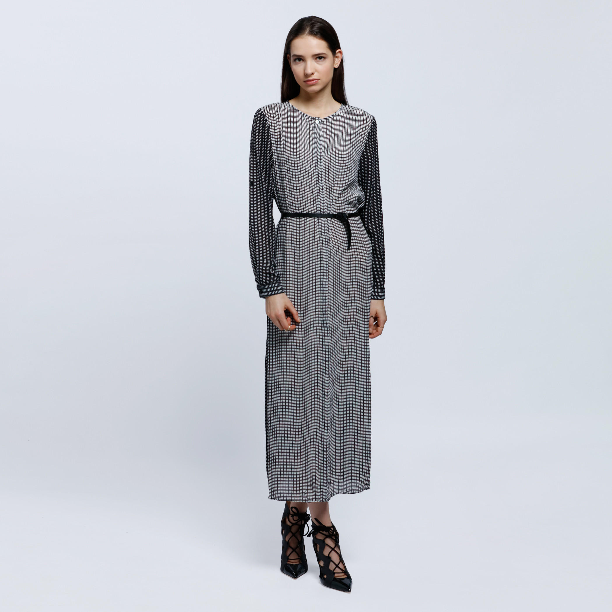Long Shirt Dress with Belt-women-clothing-dresses-image-1
