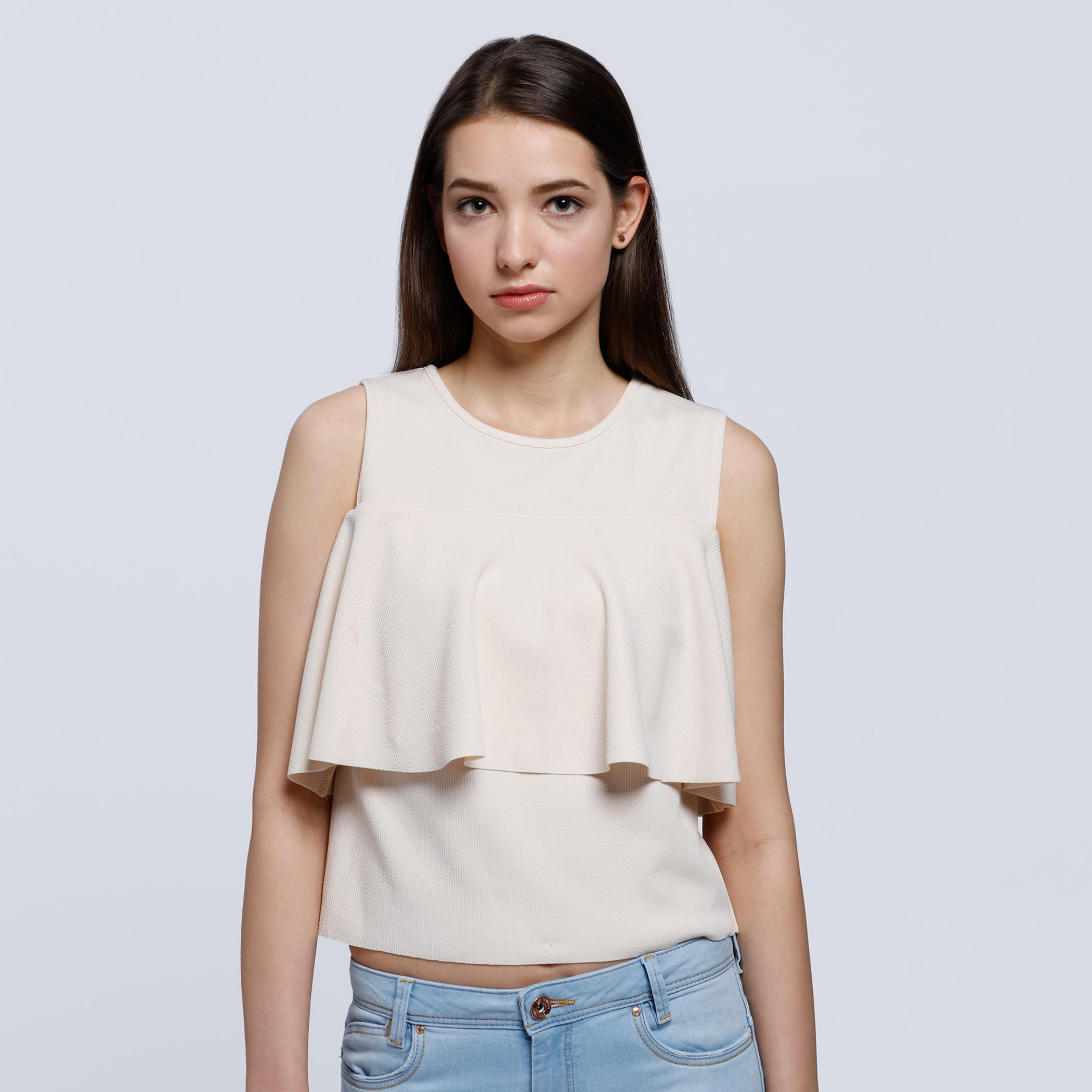 2Xtremz Double Layer Sleeveless Top with Round Neck -women-clothing-shirtsandblouses-blouses-image-1