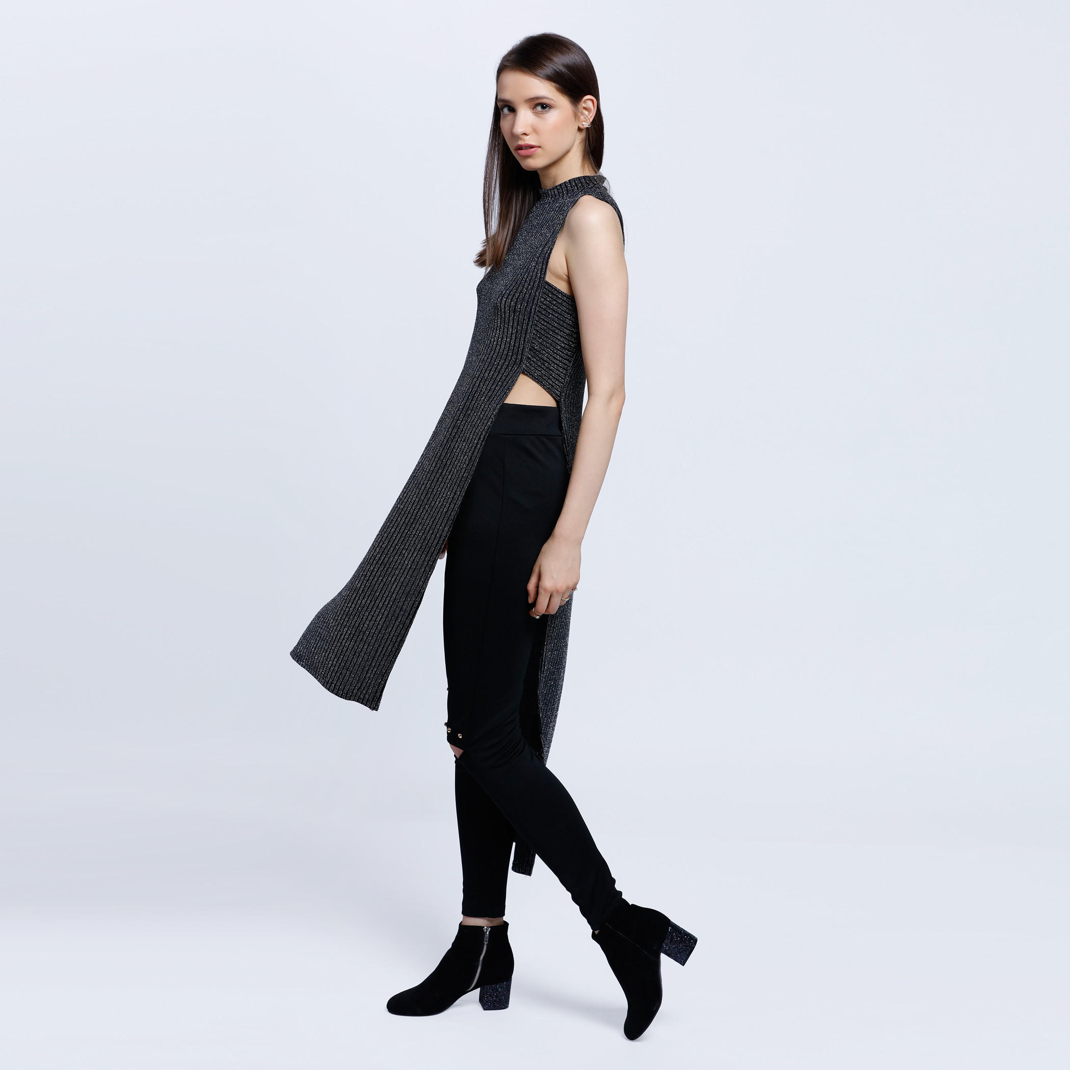 Lurex High Neck Double Slit Maxi Top-women-clothing-shirtsandblouses-blouses-image-6