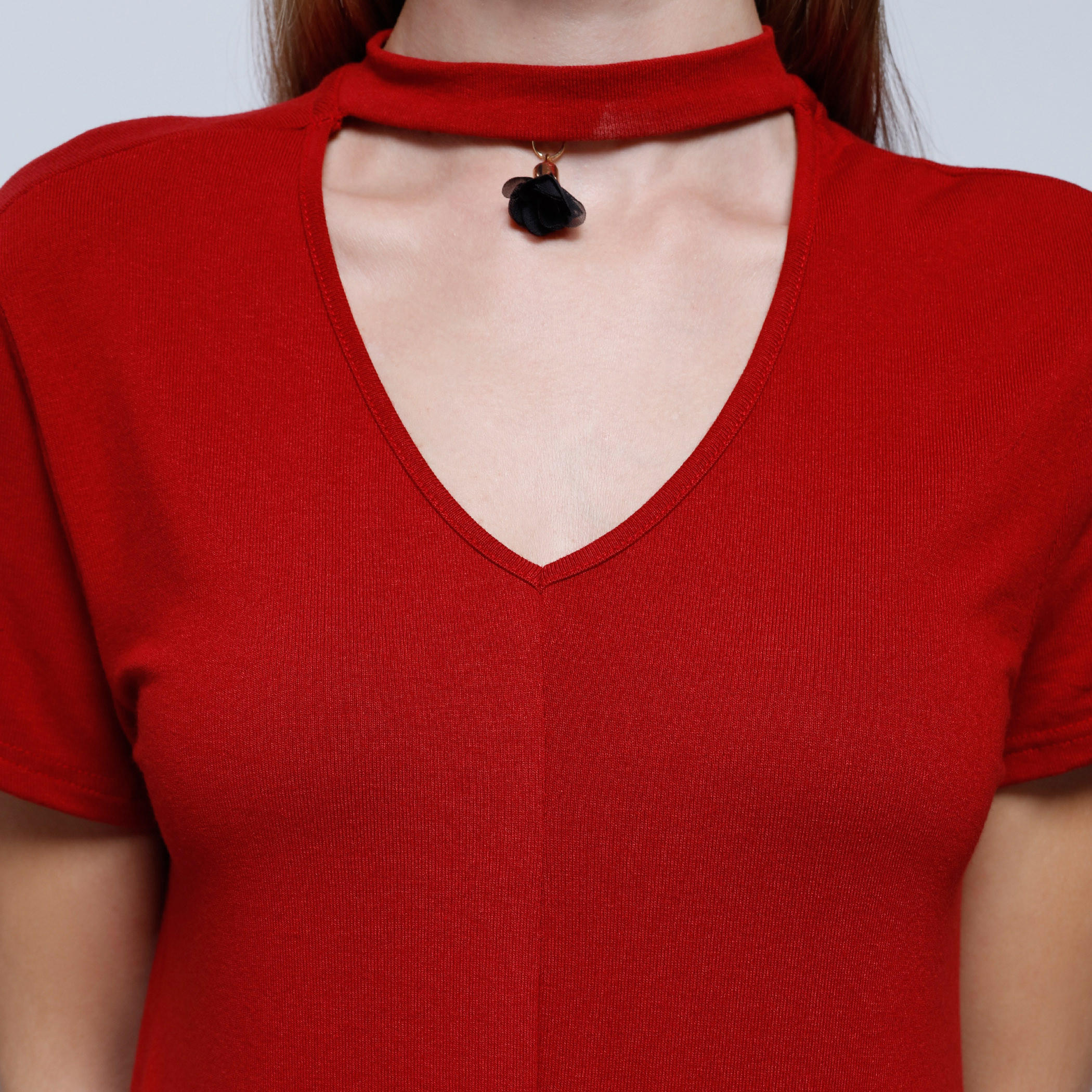 2Xtremz Front Slit Top with Choker Neck-women-clothing-shirtsandblouses-blouses-image-2