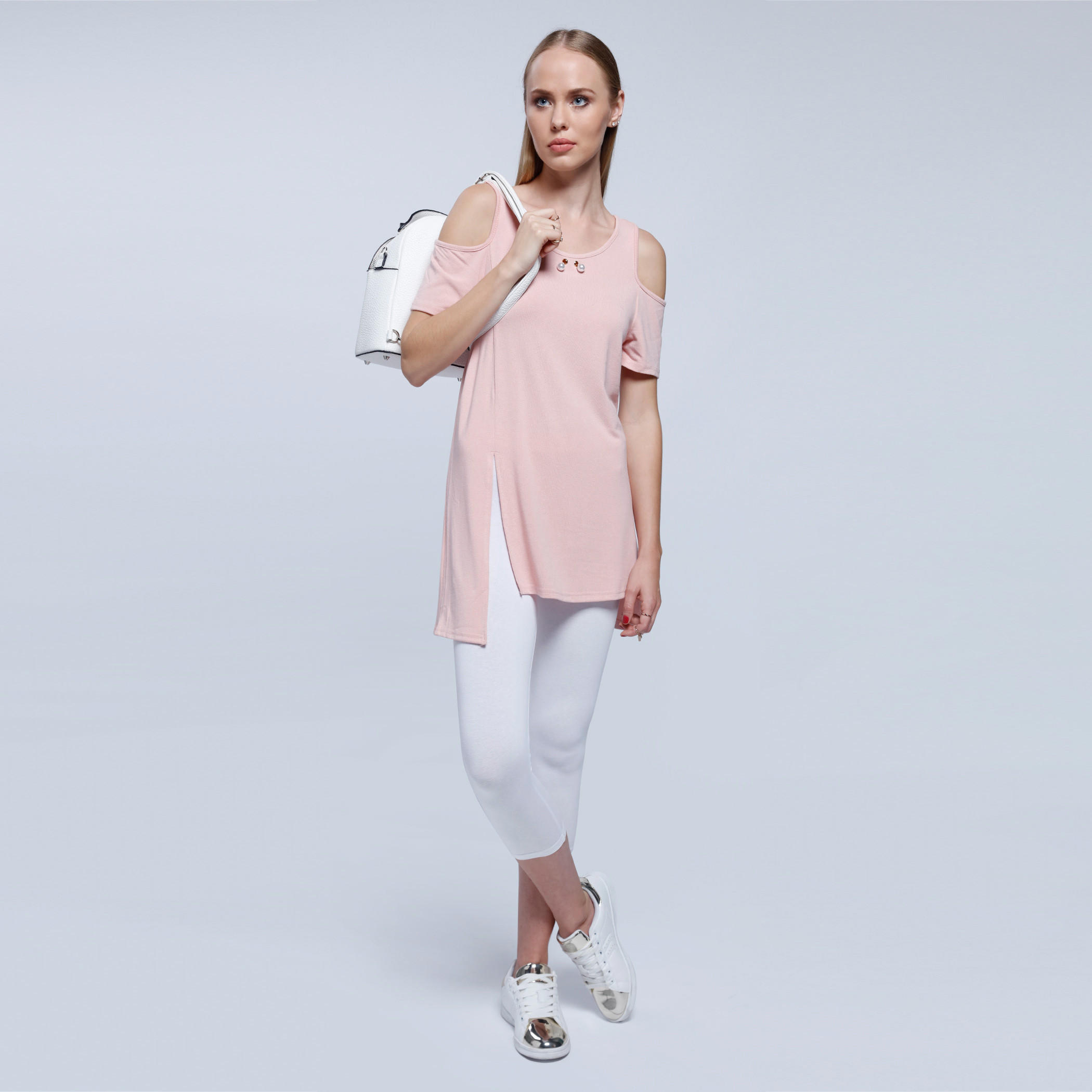 2Xtremz Cold Shoulder Top with Side Slit and Round Neck-women-clothing-shirtsandblouses-blouses-image-5