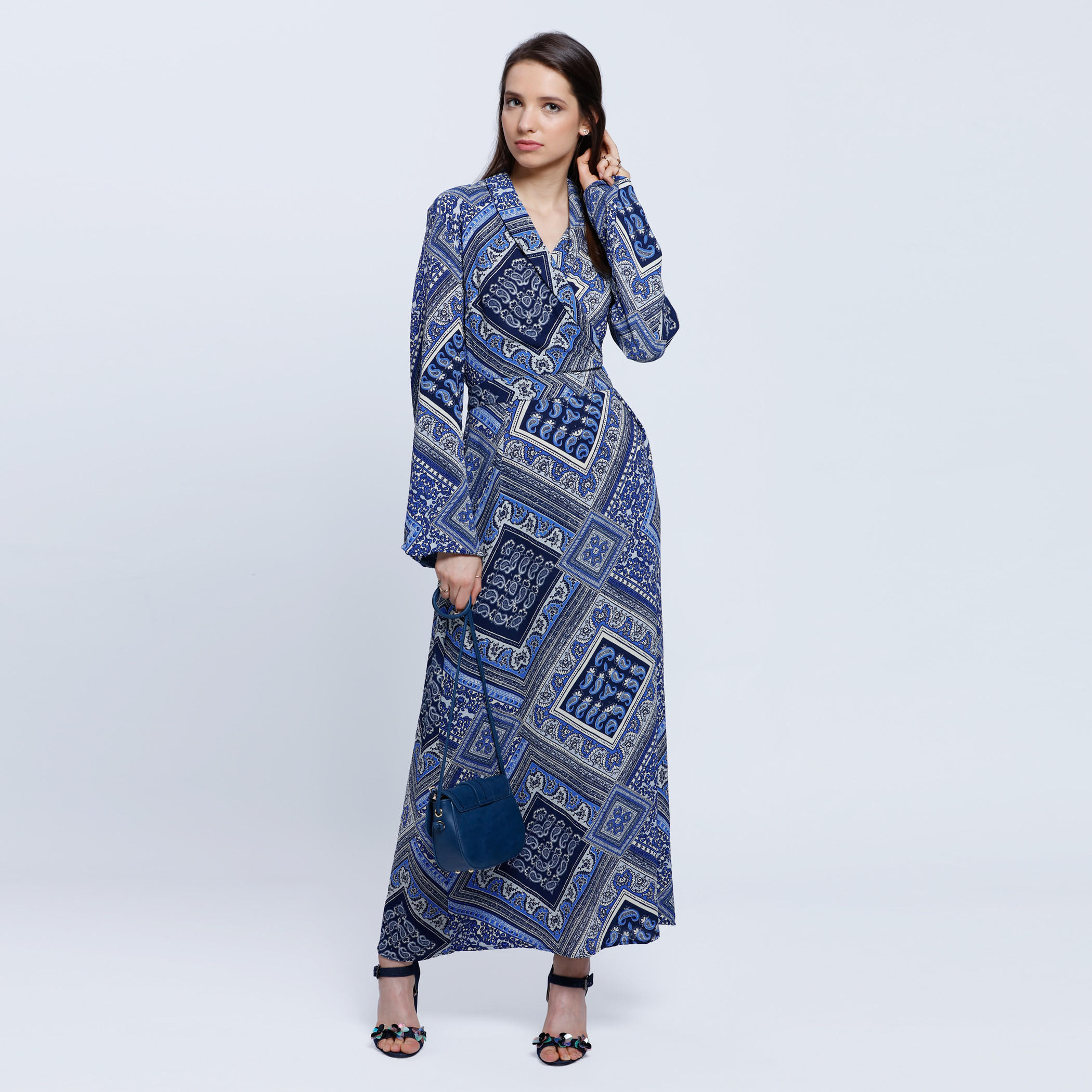 Mozaic Print Wrap Dress-women-clothing-dresses-image-1