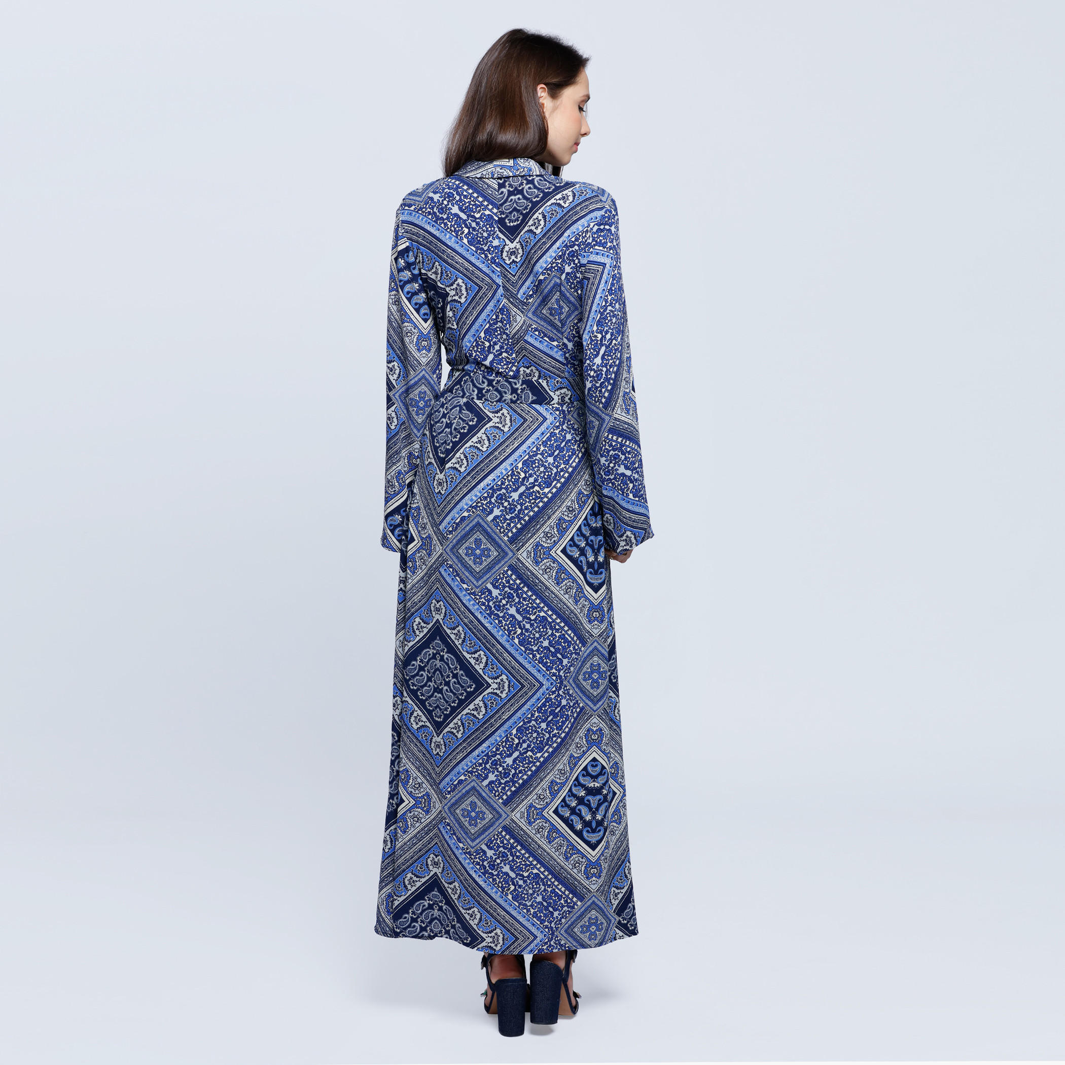 Mozaic Print Wrap Dress-women-clothing-dresses-image-2