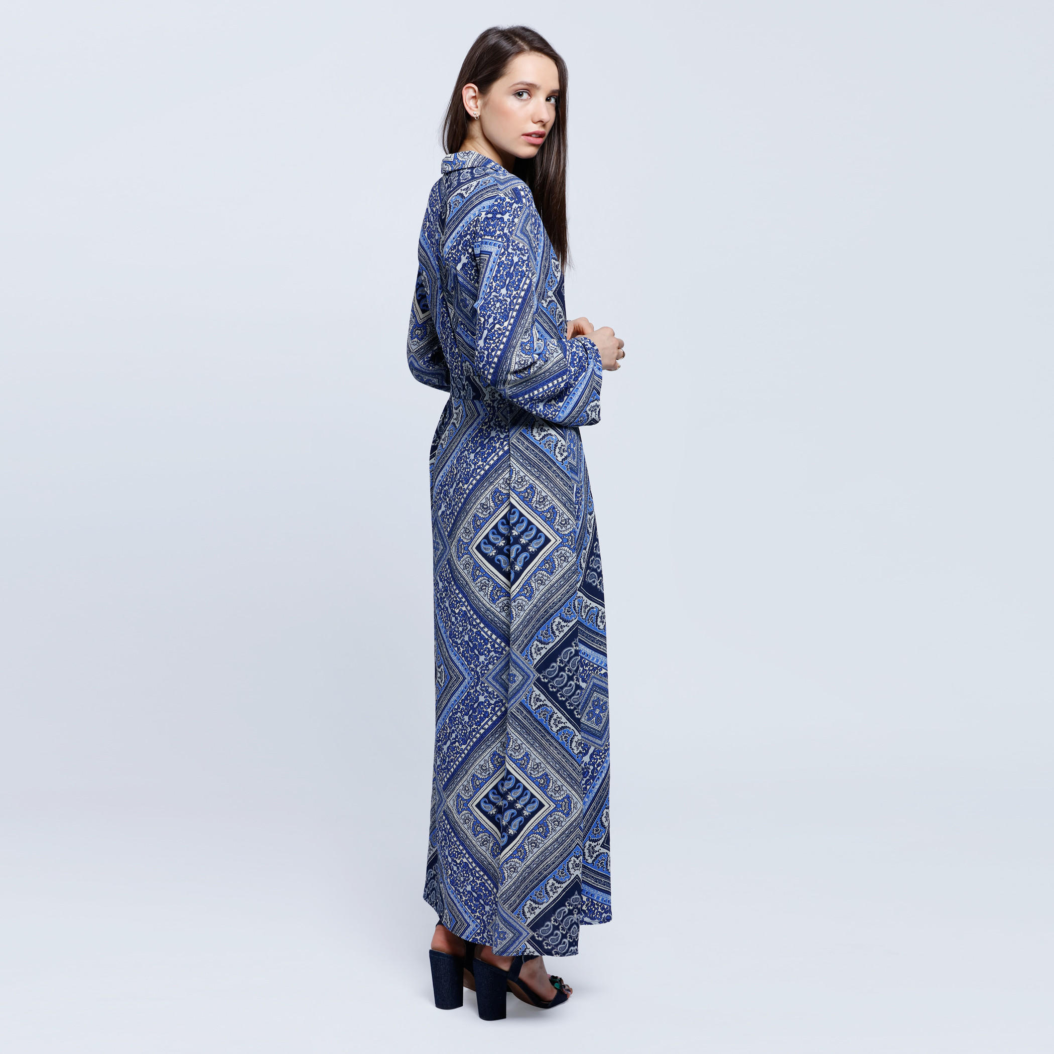 Mozaic Print Wrap Dress-women-clothing-dresses-image-3