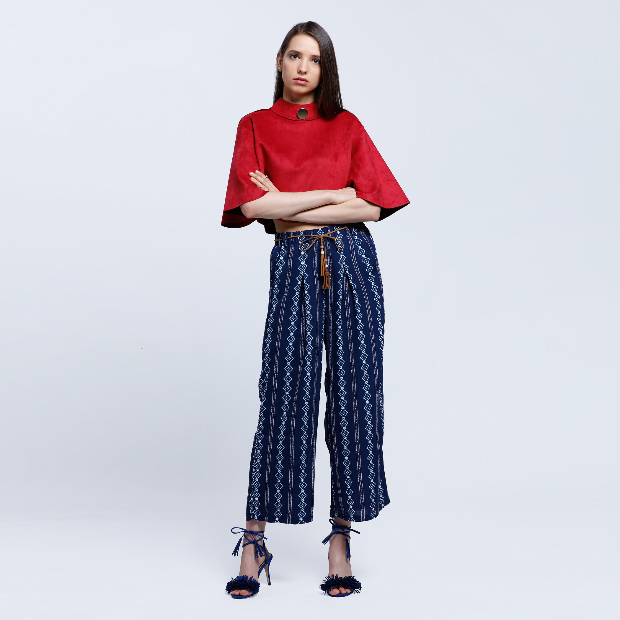 Printed Palazzo Pants with Belt-women-clothing-bottoms-trousers-image-5