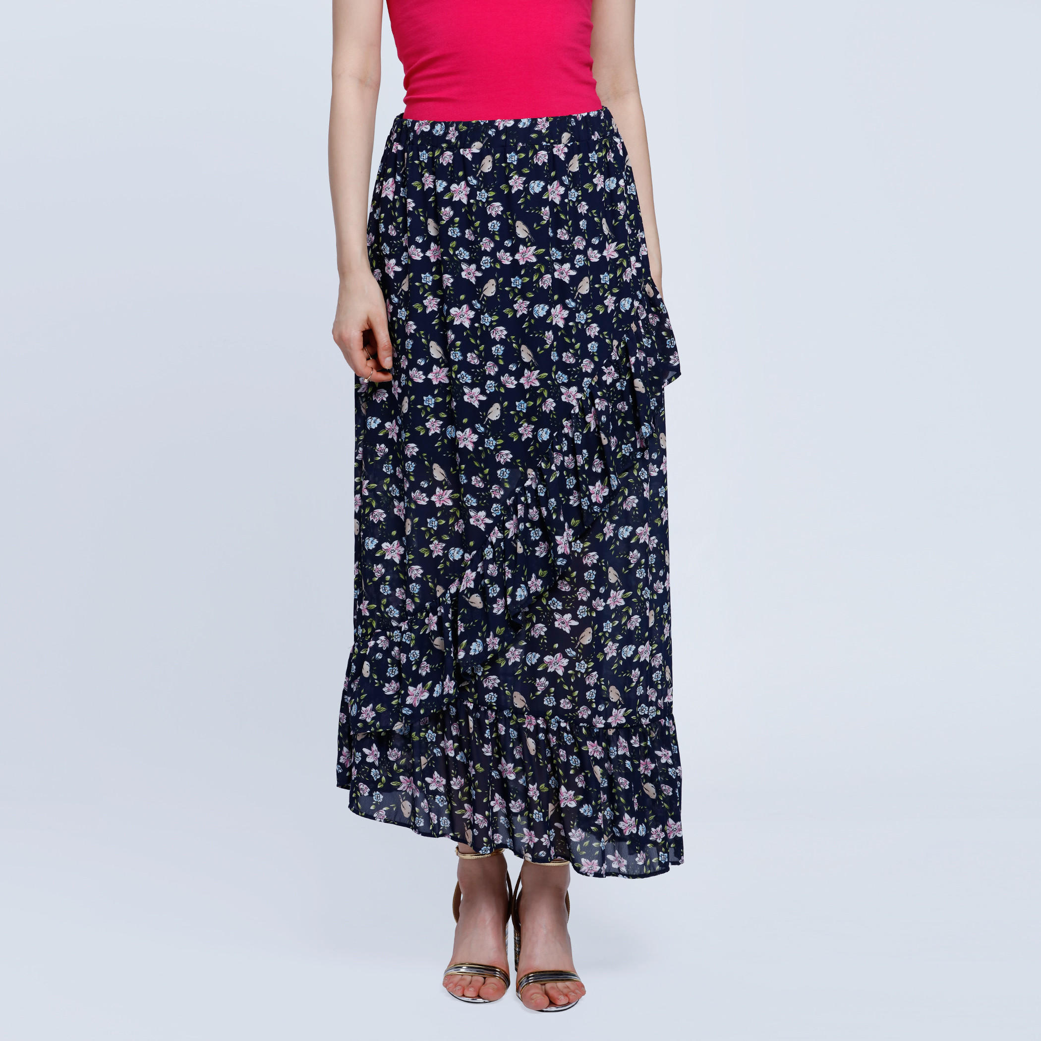 Floral Print Ruffle Skirt-women-clothing-bottoms-skirts-image-5