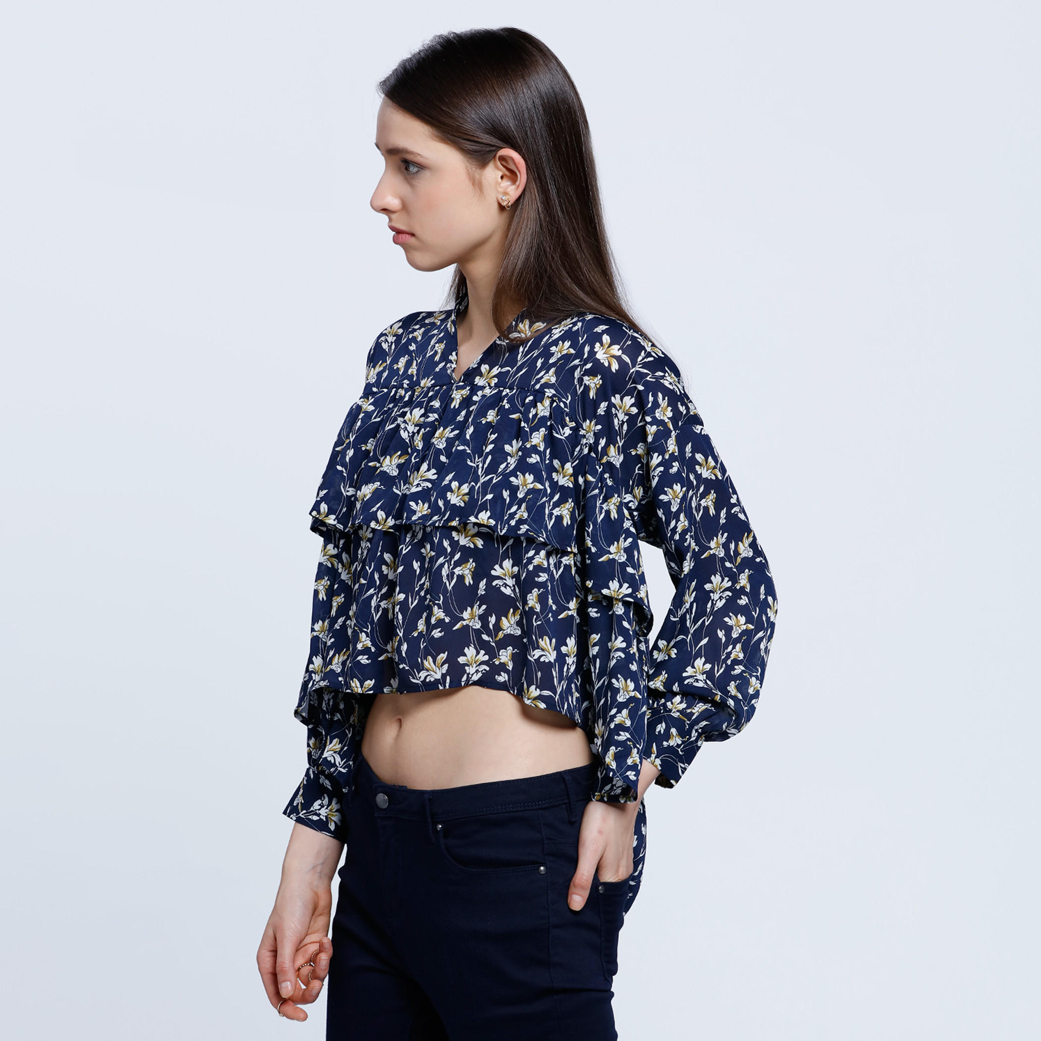 V-neck Ruffle Blouse-women-clothing-shirtsandblouses-blouses-image-3