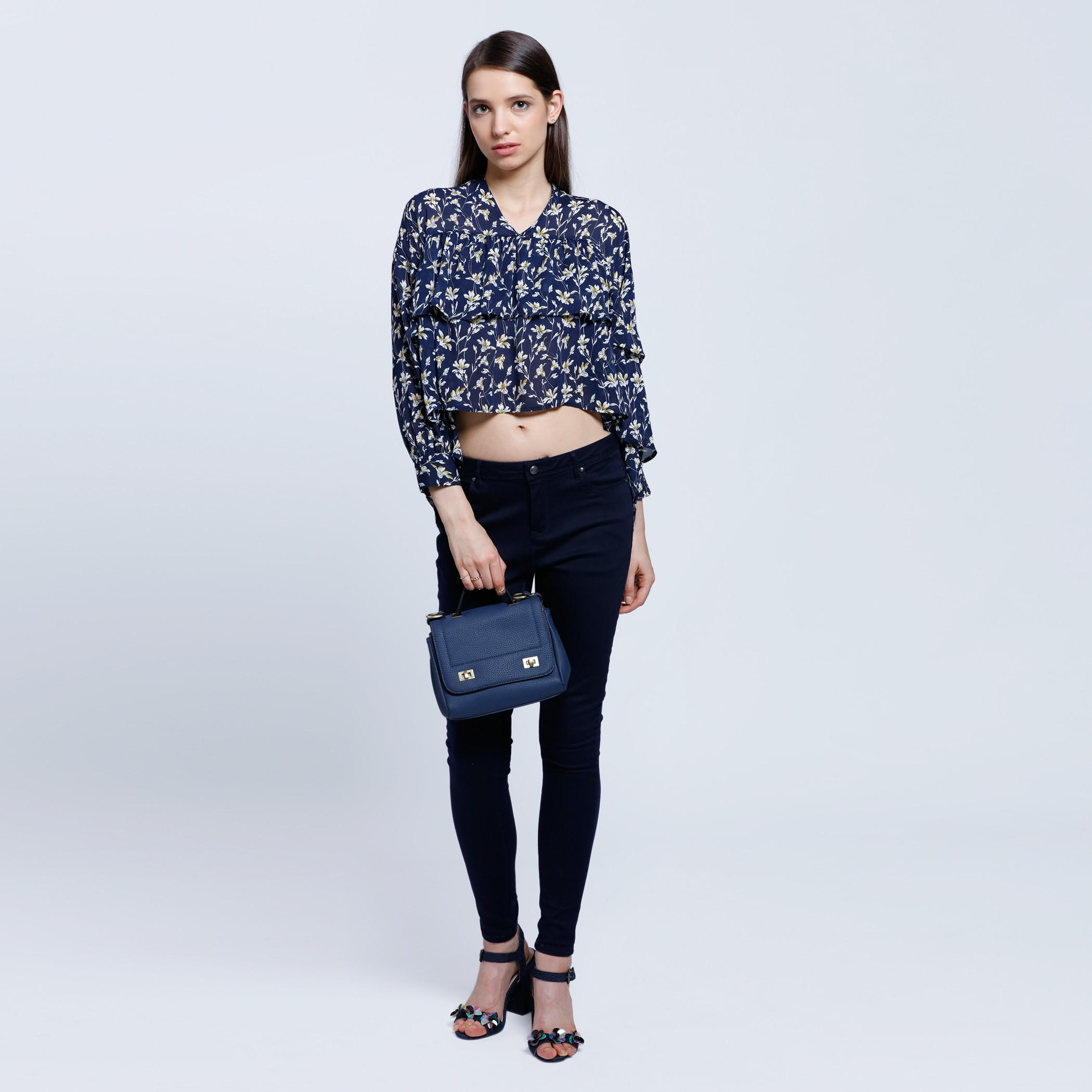 V-neck Ruffle Blouse-women-clothing-shirtsandblouses-blouses-image-1