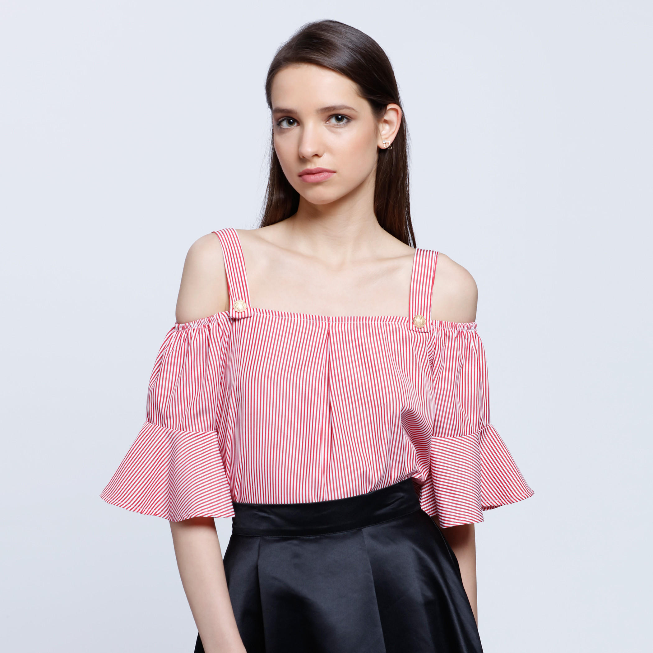 Off Shoulder Yarn Dye Strappy Top-women-clothing-shirtsandblouses-blouses-image-1