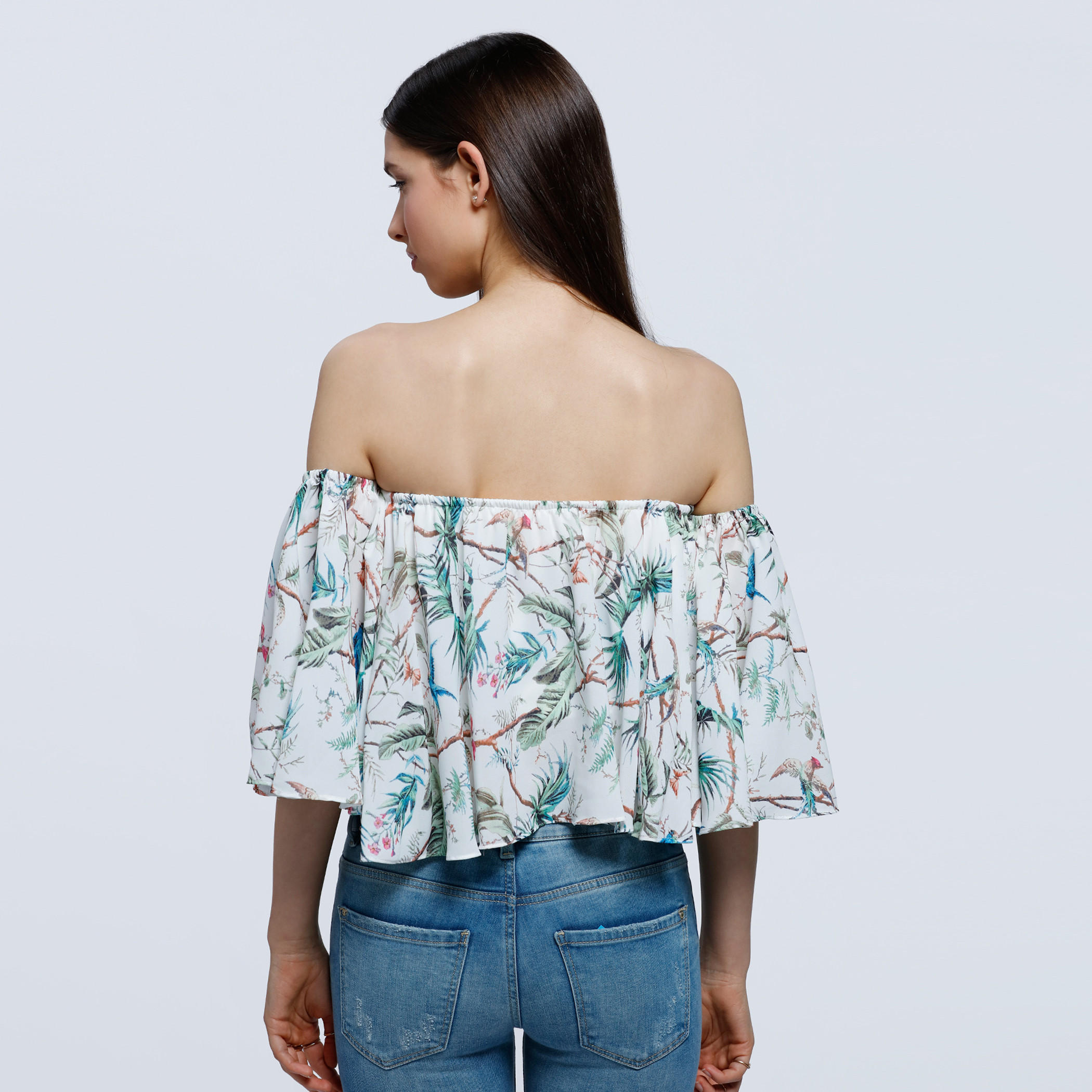 Floral Print Off-Shoulder Trapeze Top-women-clothing-shirtsandblouses-blouses-image-2