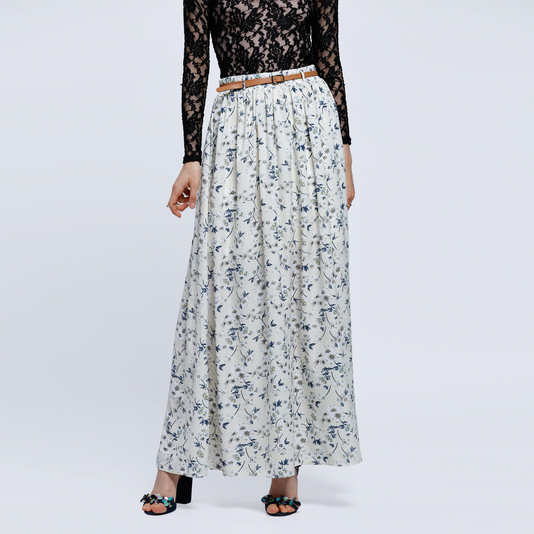 Floral Printed Maxi Skirt-women-clothing-bottoms-skirts-image-1