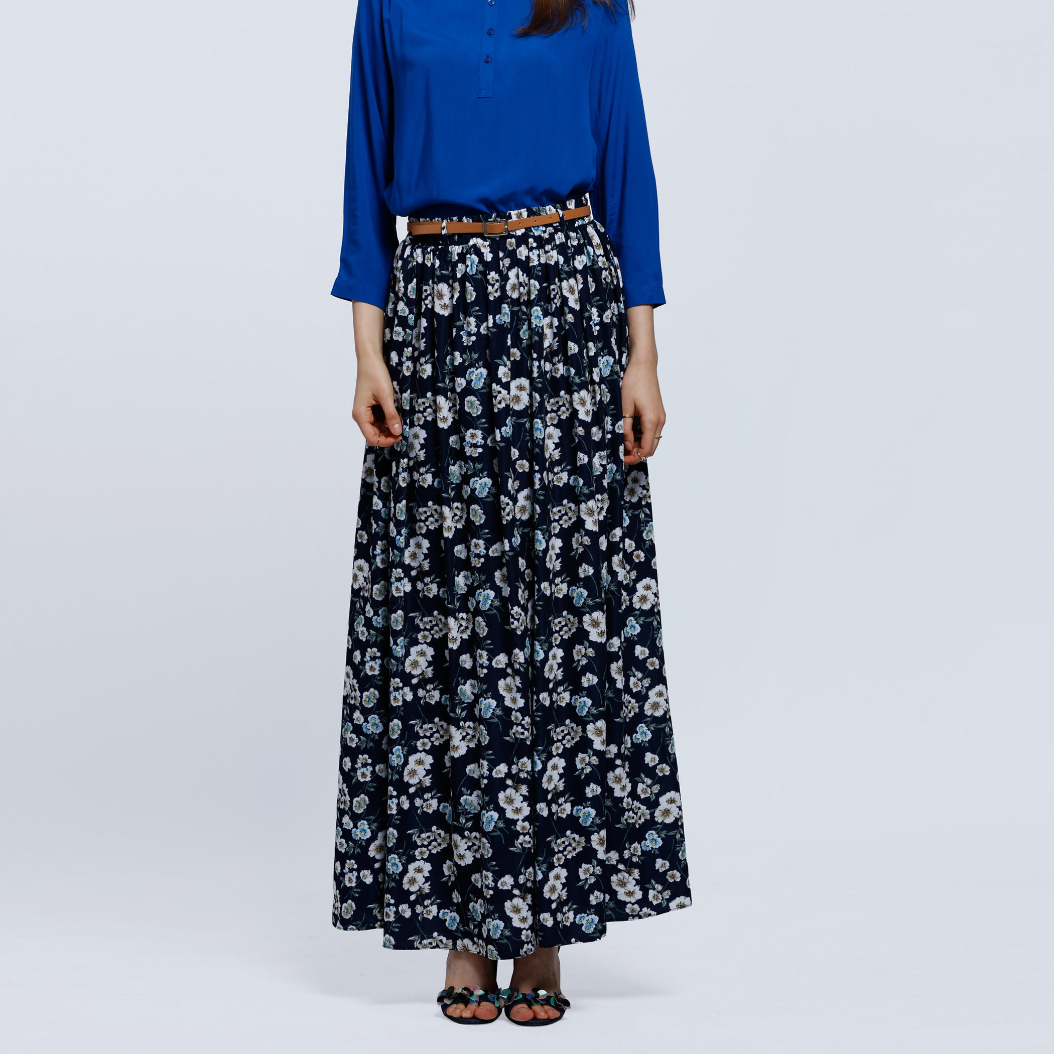 2Xtremz Printed Maxi Skirt with Elasticised Waistband-women-clothing-bottoms-skirts-image-1