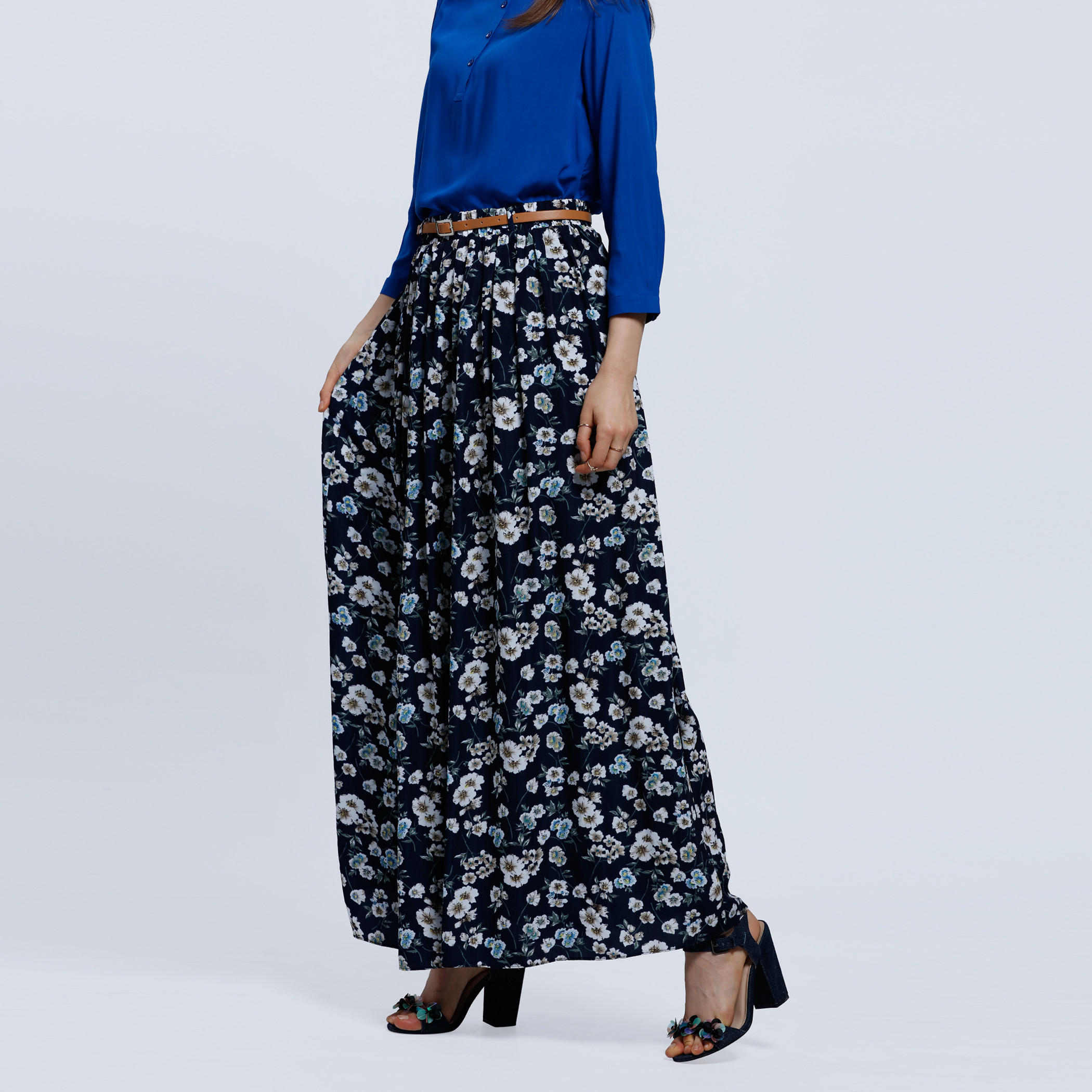 2Xtremz Printed Maxi Skirt with Elasticised Waistband-women-clothing-bottoms-skirts-image-3