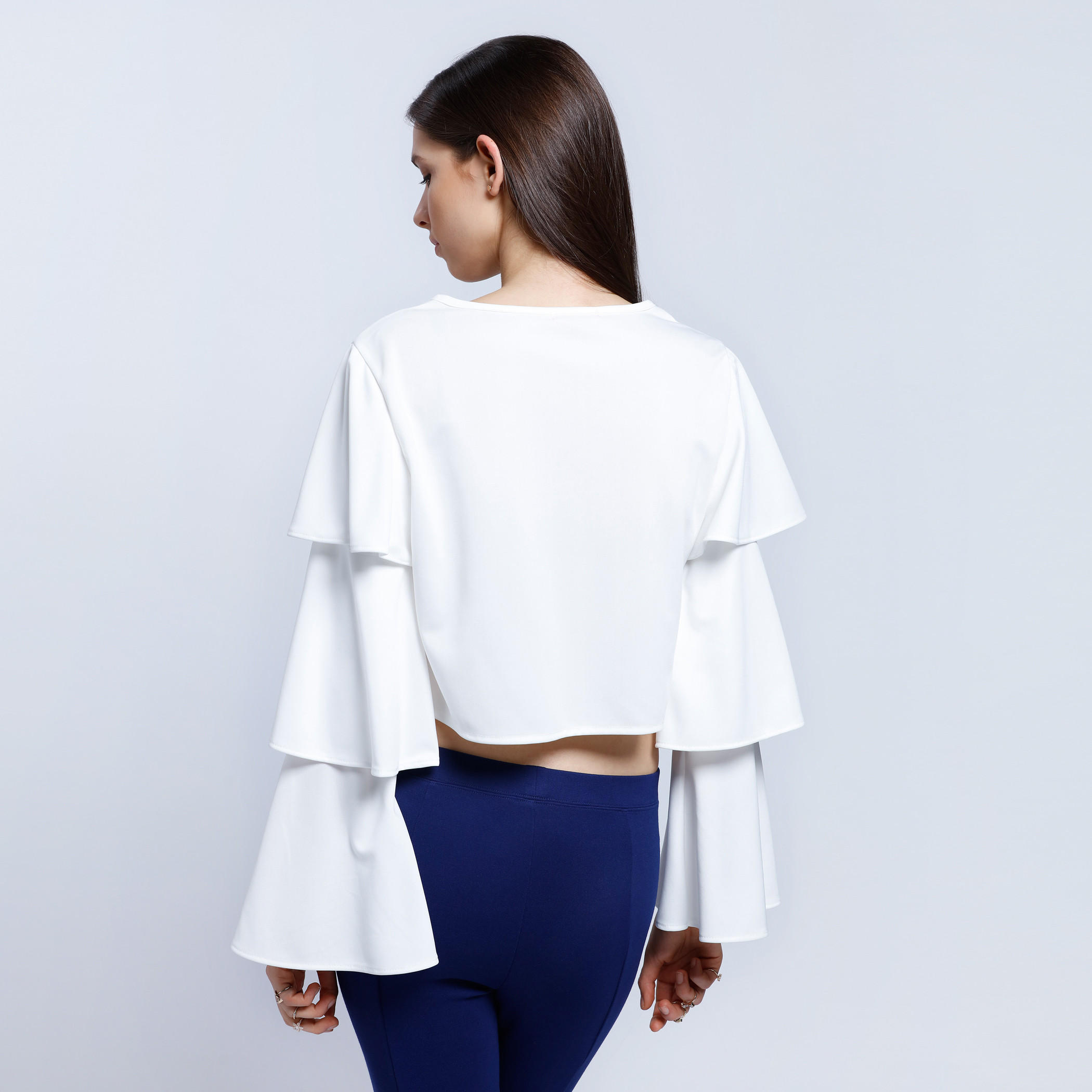 2Xtremz Front Tie Up Top with Tiered Sleeves-women-clothing-shirtsandblouses-blouses-image-2