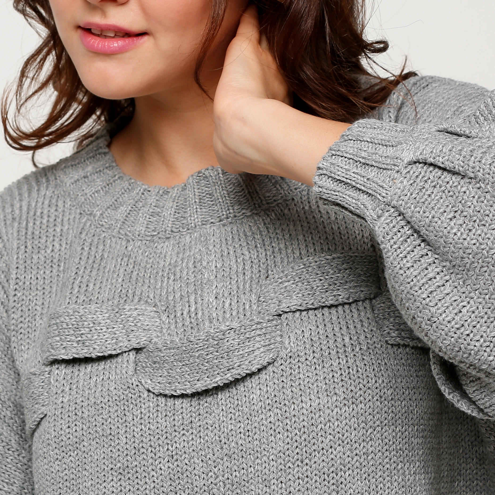 كنزة بياقة مستديرة وأكمام طويلة-women-clothing-cardigansandjumpers-jumpers-image-2