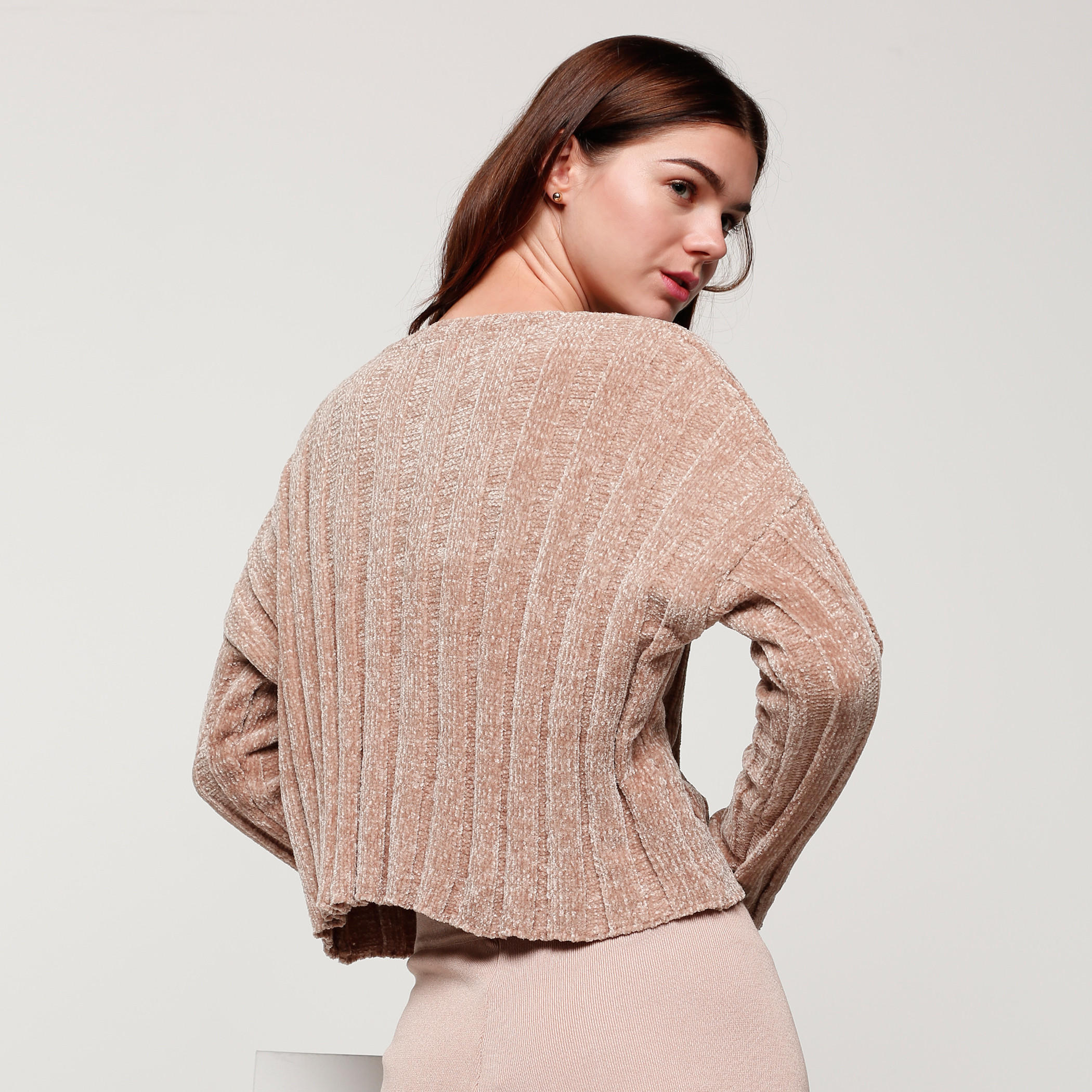 كنزة بارزة الملمس بأكمام طويلة-women-clothing-cardigansandjumpers-jumpers-image-2
