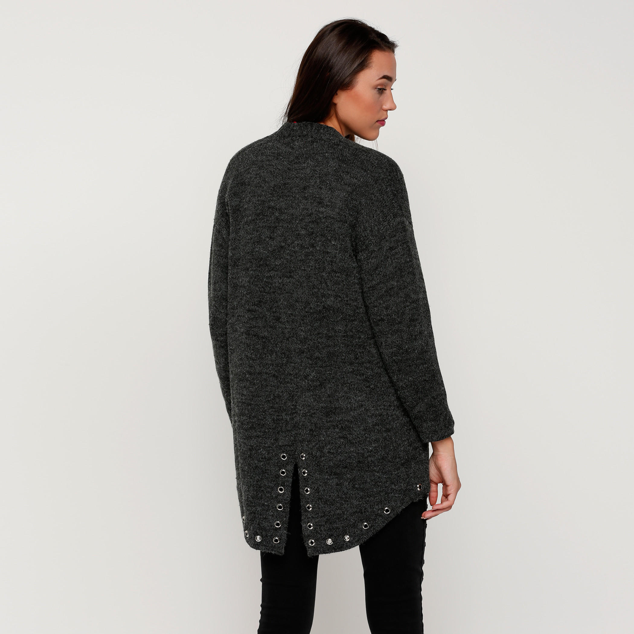 سترة كارديجن مزينة بحلقات تثبيت صغيرة طويلة الأكمام-women-winterwear-cardigansandjumpers-cardigans-image-2