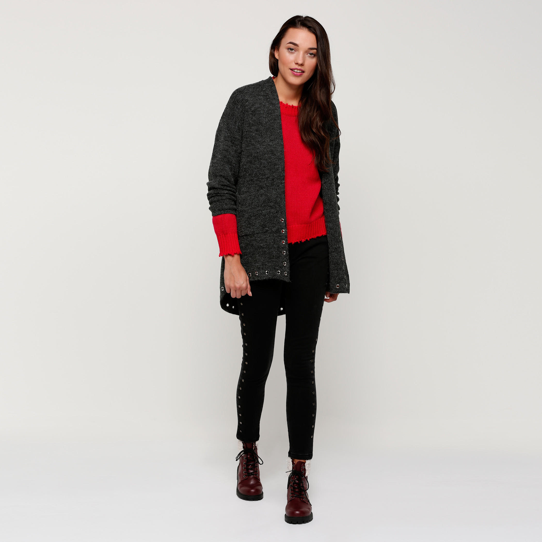 سترة كارديجن مزينة بحلقات تثبيت صغيرة طويلة الأكمام-women-winterwear-cardigansandjumpers-cardigans-image-5