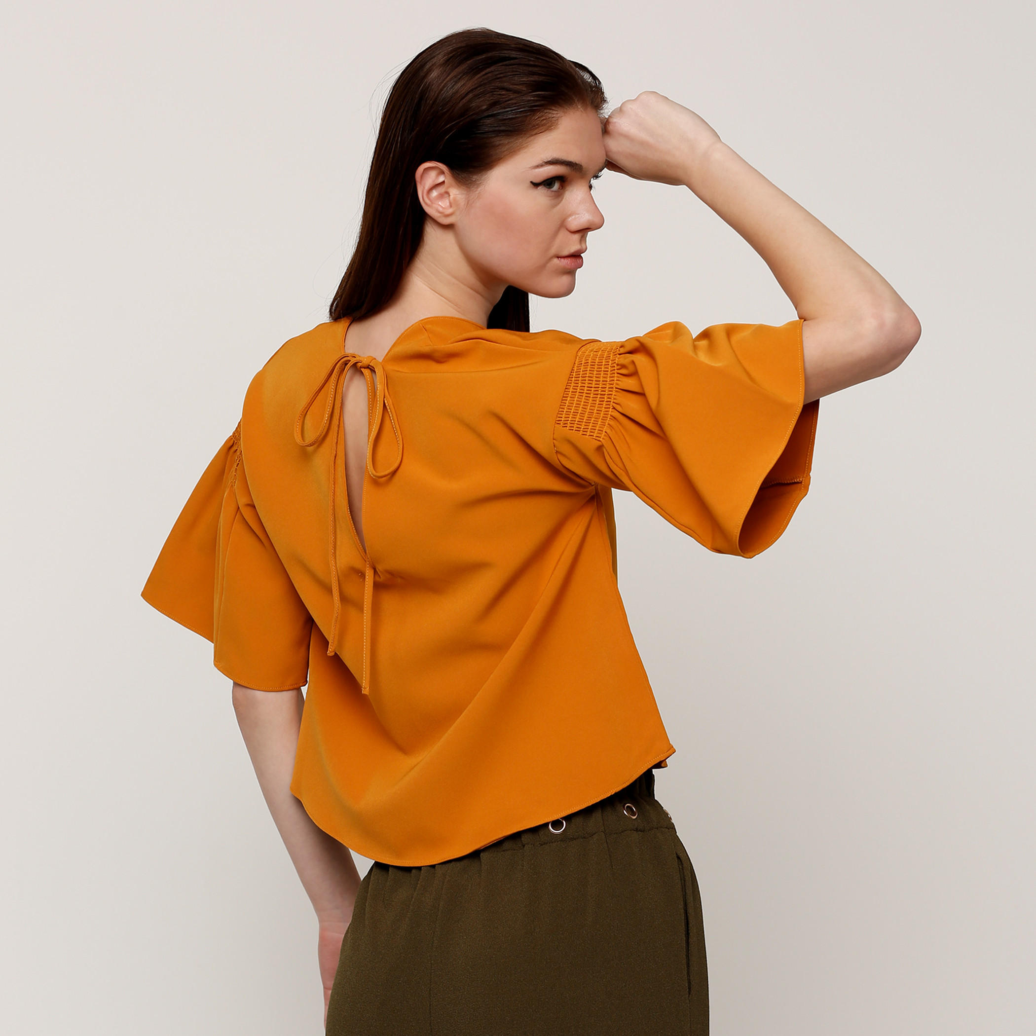 Top with Flared Sleeves and Tie up Closure-women-clothing-shirtsandblouses-blouses-image-2