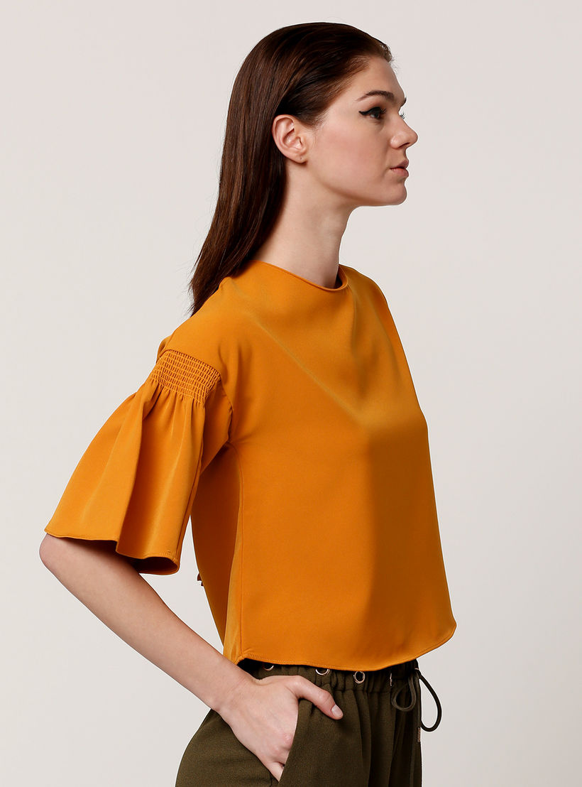 Top with Flared Sleeves and Tie up Closure-women-clothing-shirtsandblouses-blouses-image-3