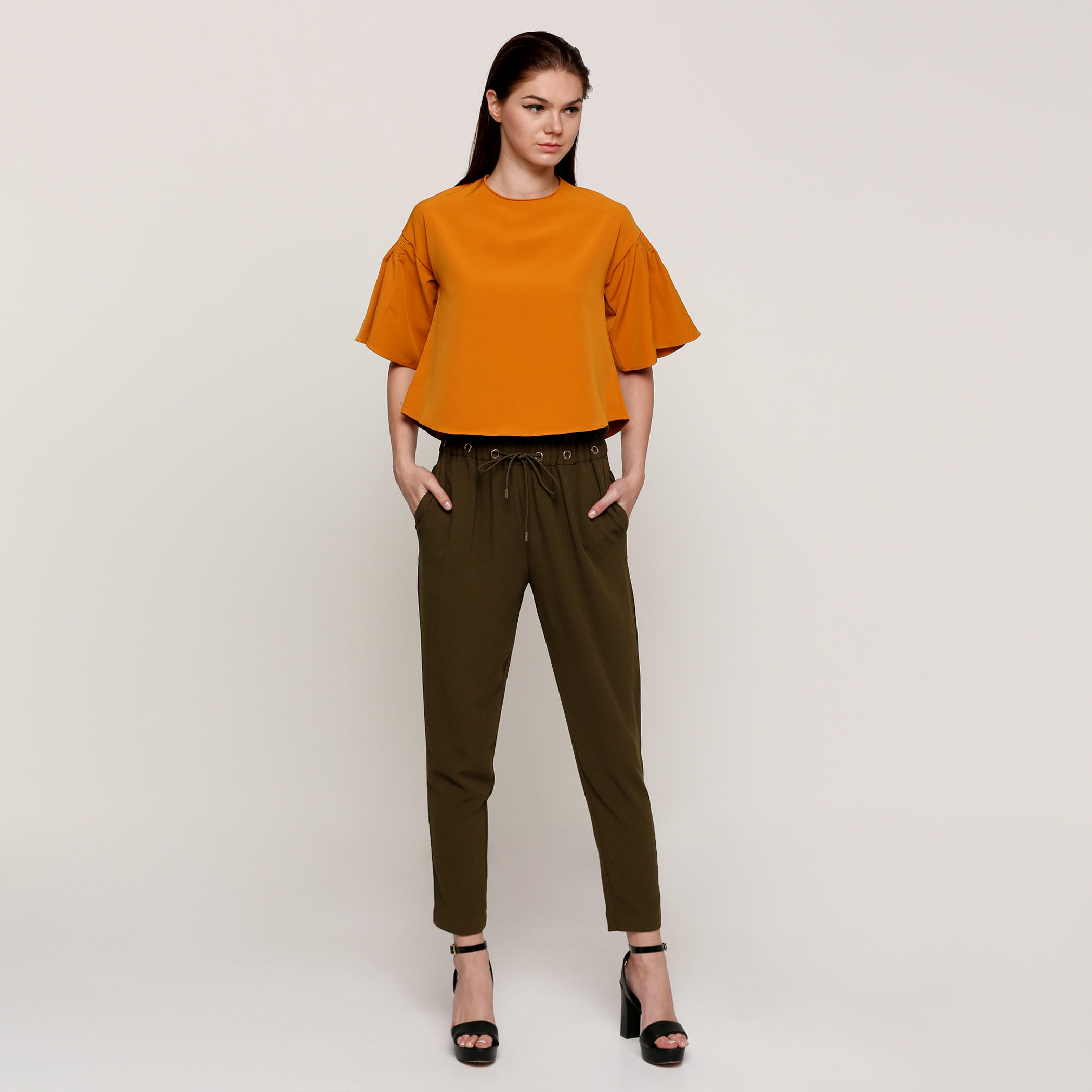 Top with Flared Sleeves and Tie up Closure-women-clothing-shirtsandblouses-blouses-image-5