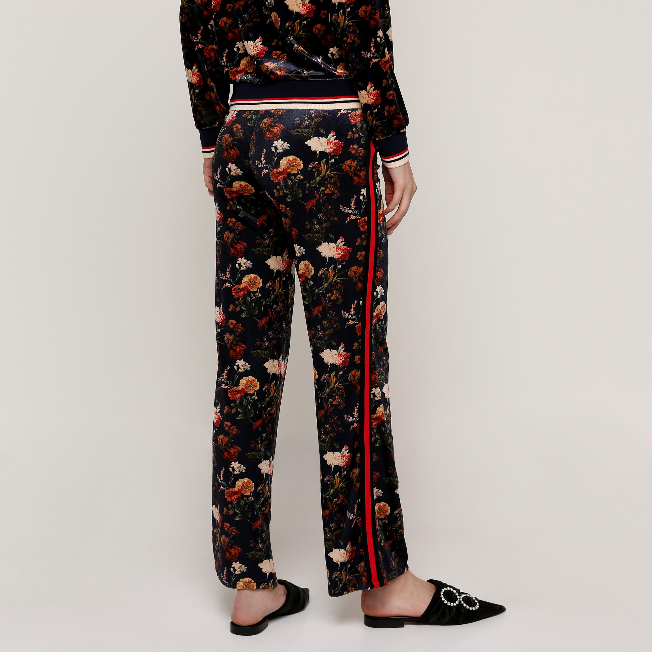 Printed Full Length Pants with Tape Detail-women-clothing-bottoms-trousers-image-2
